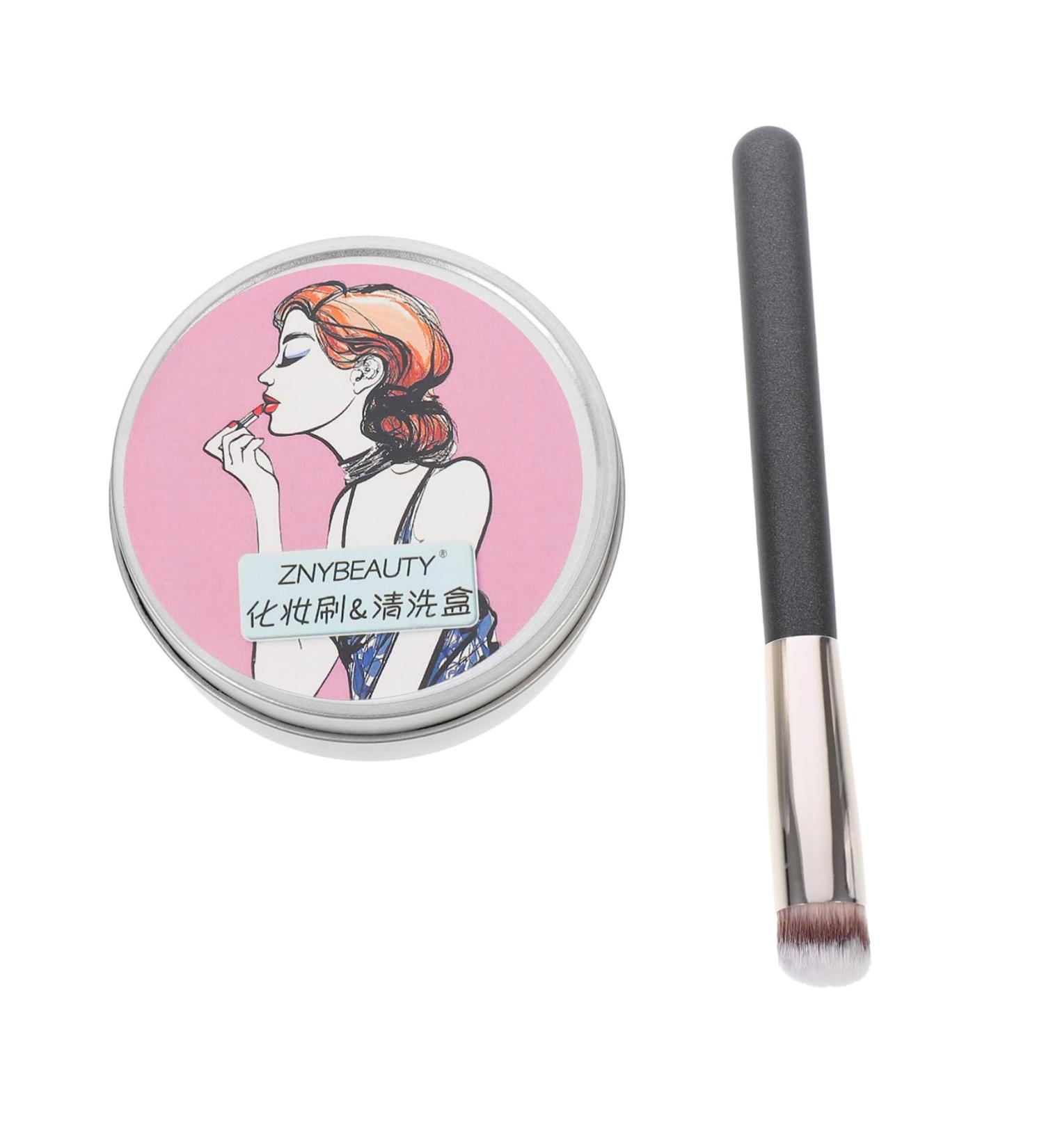 FRCOLOR Makeup Brush Makeup Foundation Brush Makeup Cleaning Mat Travel Brush Makeup Professional Concealer Brush Makeup Brush Cleaner Removes Shadow Colour Sponge Birch - Buy Online on GoSupps.com