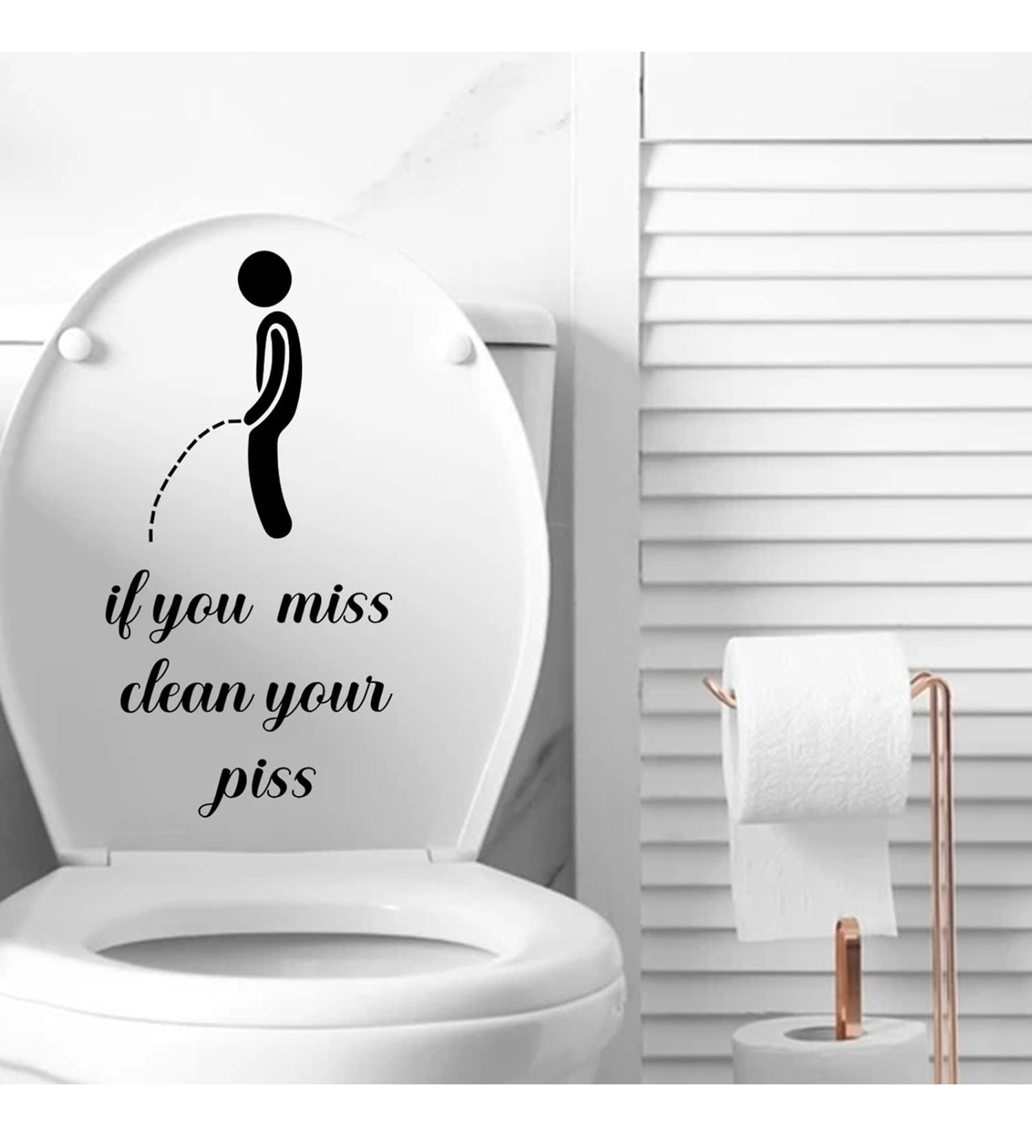 Logo Villain Toilet Stickers: Funny & Waterproof Vinyl Decals for Bathroom Decor - Buy Online on GoSupps.com