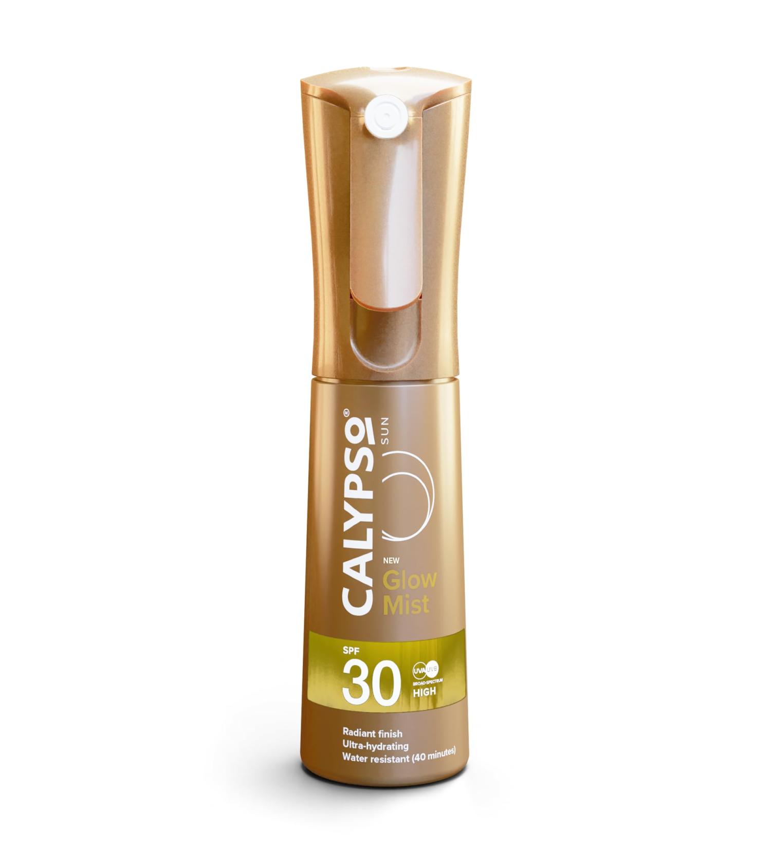 Calypso Glow Mist SPF30 | Radiant Skin Glow Finish Protective Sun Spray Water Resistant Non Sticky Transparent Sunscreen UVA & UVB Protection 100ml - Buy Online on GoSupps.com