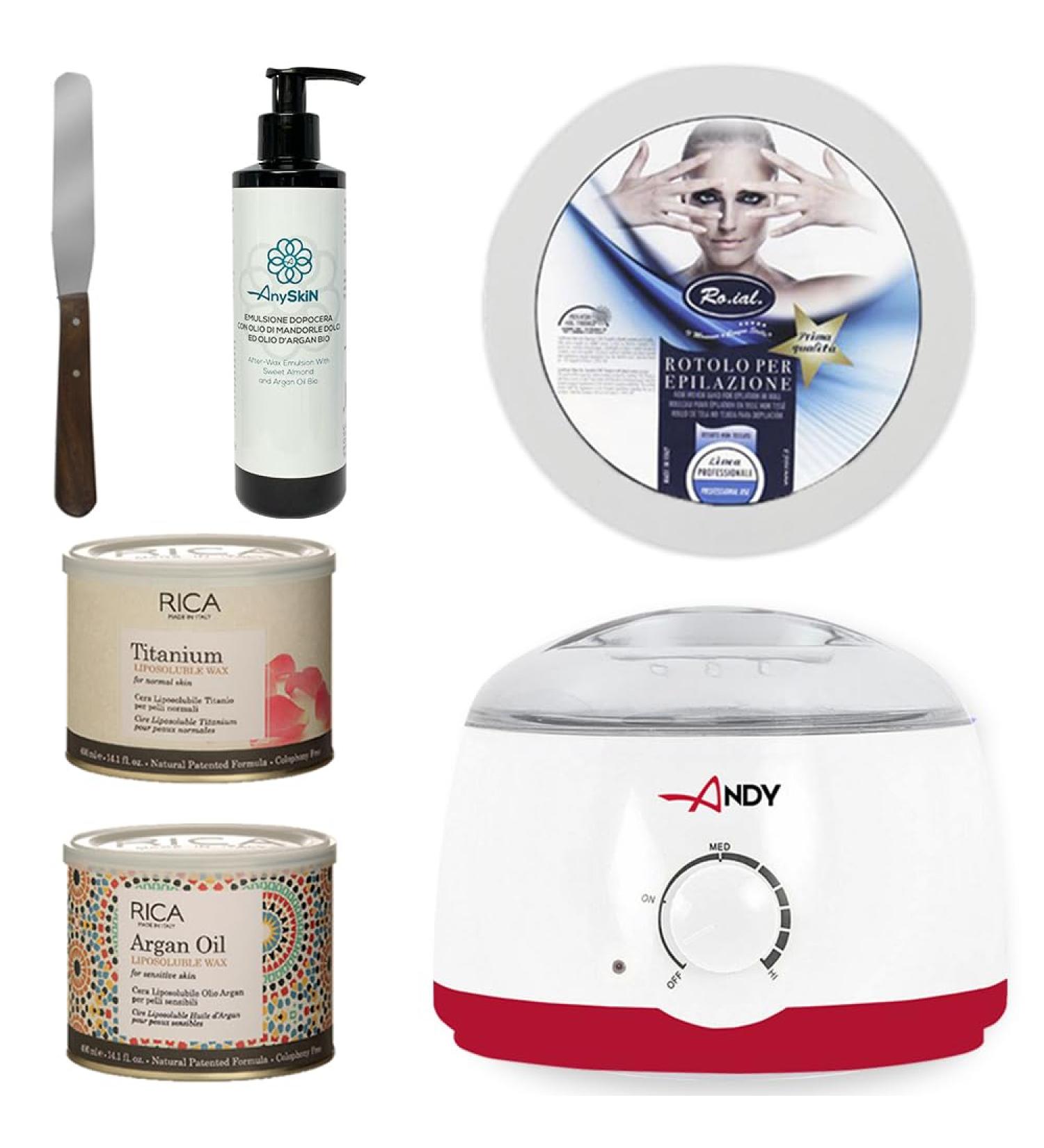 Anyskin Hair Straightener Set with Wax Hair Removal Roller & Spatula Perfect for Smooth Silky Hair | International Shipping Available - Buy Online on GoSupps.com