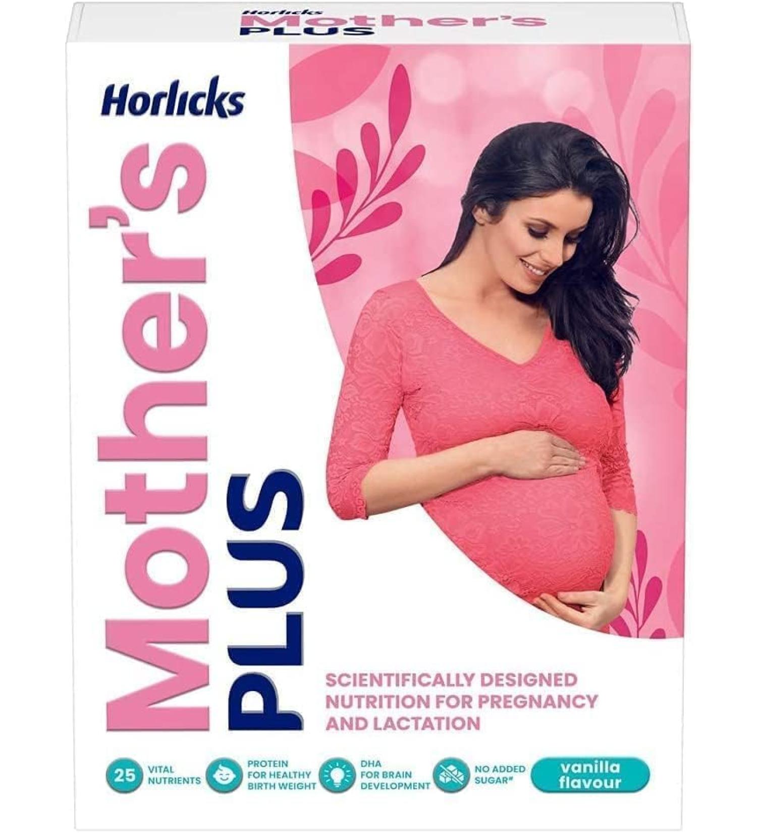 SENTA Mother's Horlicks Plus Vanilla Health Drink 500 g Refill Pack for Pregnancy & Lactation with Proteins for Healthy Birth Weight - No Added Sugar (Vanilla) - Buy Online on GoSupps.com