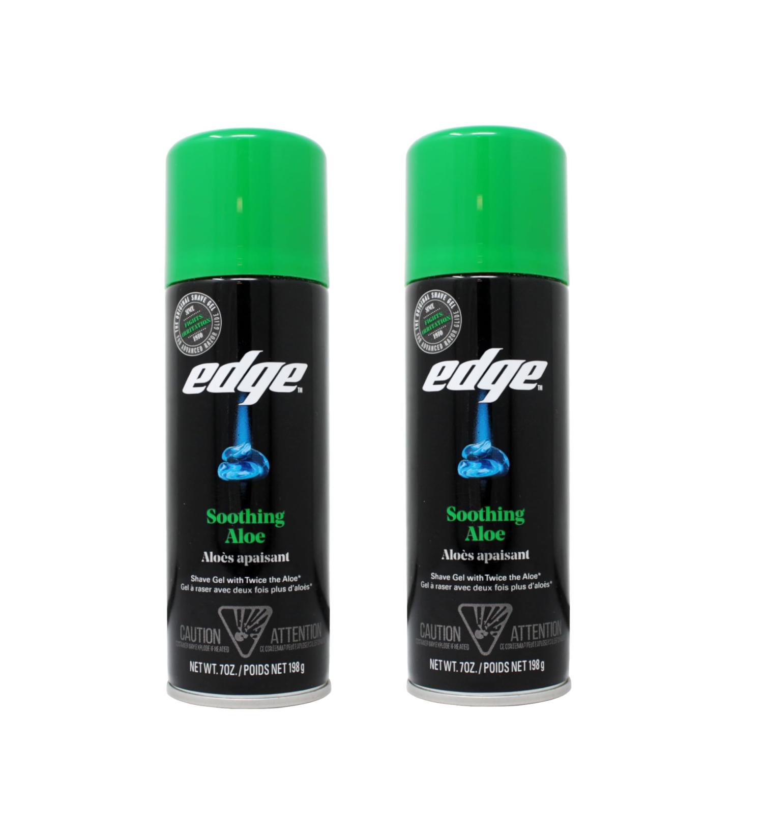 Buy Edge Soothing Aloe Shave Gel 7 oz - 2 Pack | Soothing Shaving Gel for Sensitive Skin | International Shipping Available - Buy Online on GoSupps.com