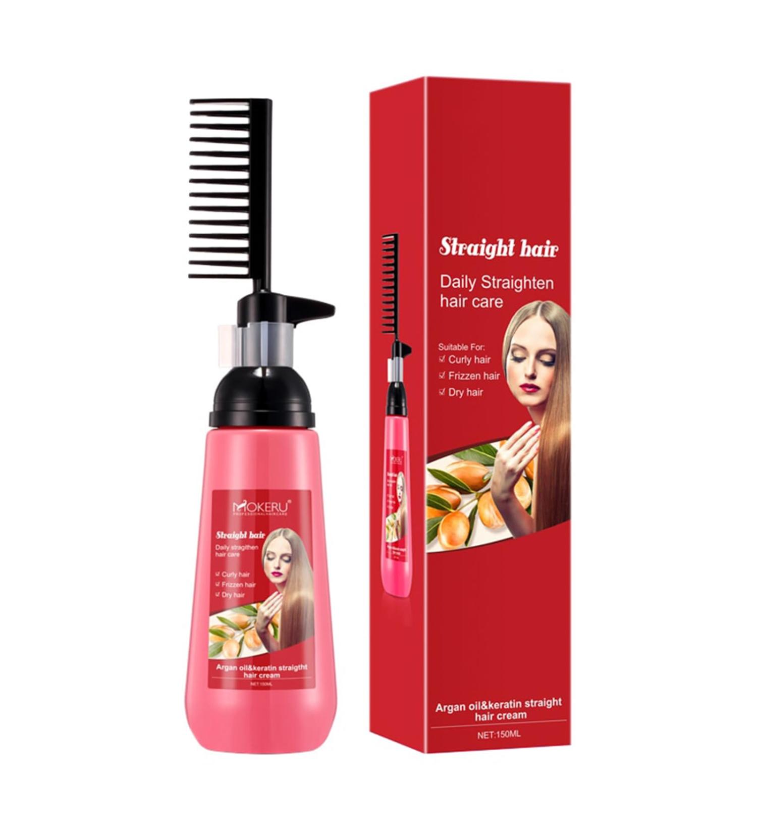 Hair Straightening Cream - Instant Smoothing Treatment for All Hair Types | Nourish Curls Tame Frizz - 150ml International Shipping - Buy Online on GoSupps.com