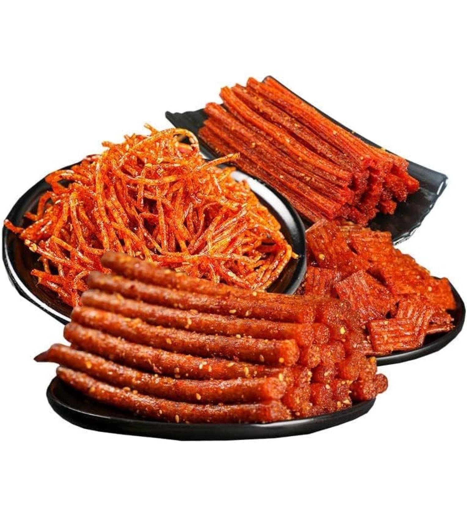 Spicy Gluten Latiao 101g/3.56oz/pack Nostalgia Spicy Strips super spicy spicy stick Chinese snack delicious Instant classic hot&spicy flavor snack Vegan Sweet Spicy Flavor (Spicy gluten 2 bags) Spicy gluten 2 bags - Buy Online on GoSupps.com