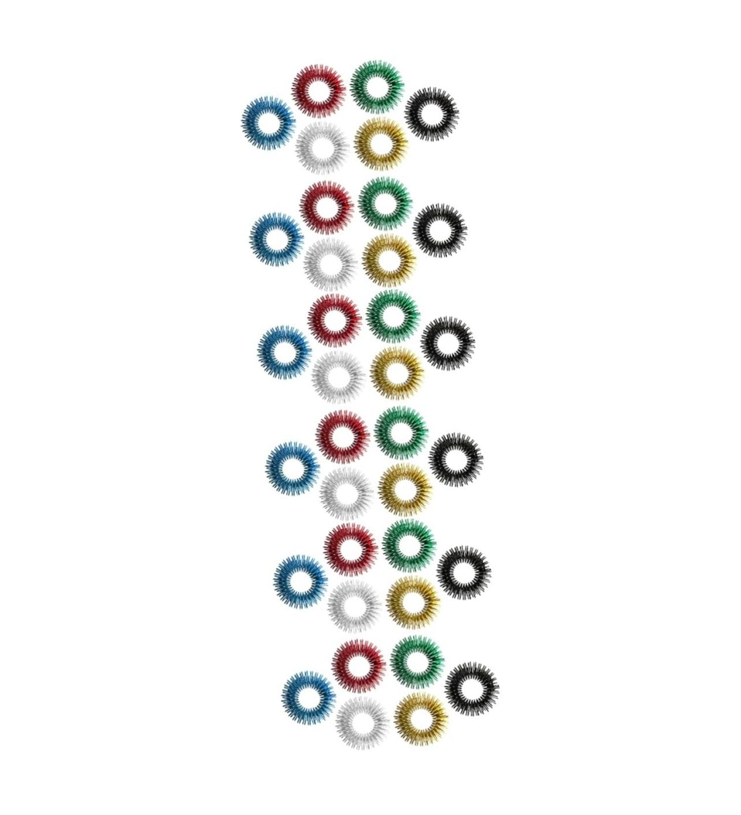 Solustre 36 STK Finger Rings Toy Set - Mini Acupressure Roller for Kids | Stress Relief Finger Massage Device - Buy Online on GoSupps.com