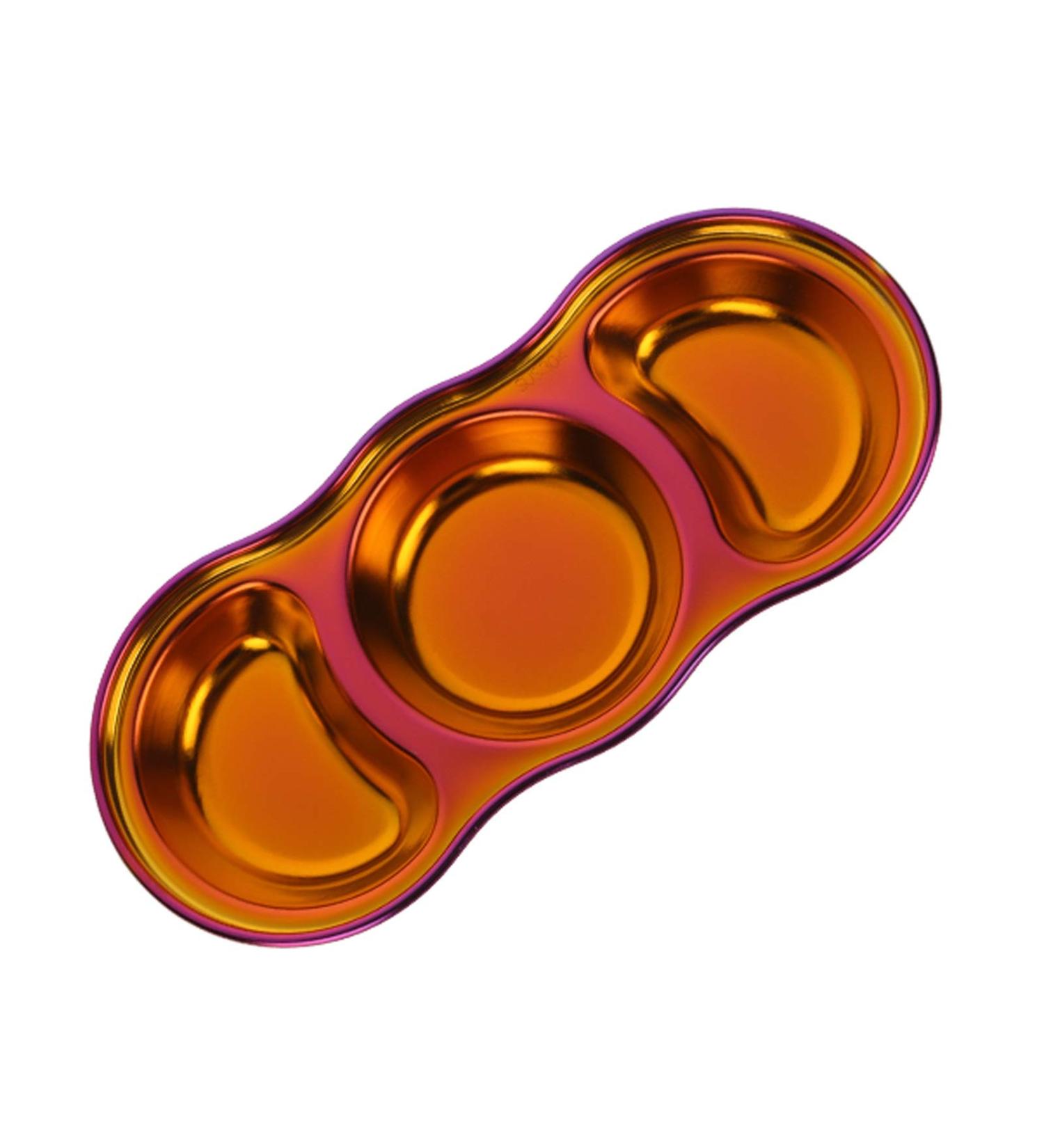 Sauce Dipping Saucer Sauce Dipping Bowls Appetizer Plates Serving Dish 304 Stainless Steel Seasoning Plate Three Grids Durable Sauce Dish Suitable for Dips Salads Desserts Fruit Soy Sauce Bow - Buy Online on GoSupps.com