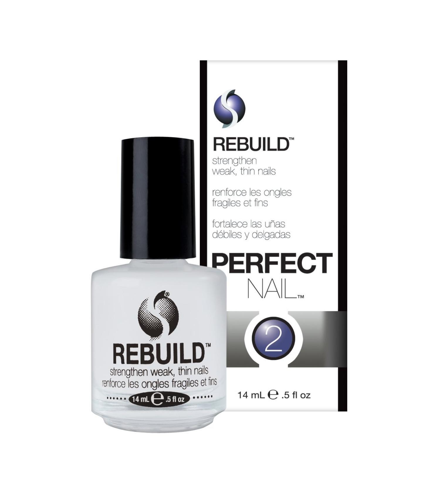 Seche Rebuild Perfect Nail Nail Treatment | Strengthening Nail Treatment & Nail Hardener Nail Base Coat Nail Strengthener for Damaged Nails | Nail Repair Treatment for Stronger Nails | 14 ml
