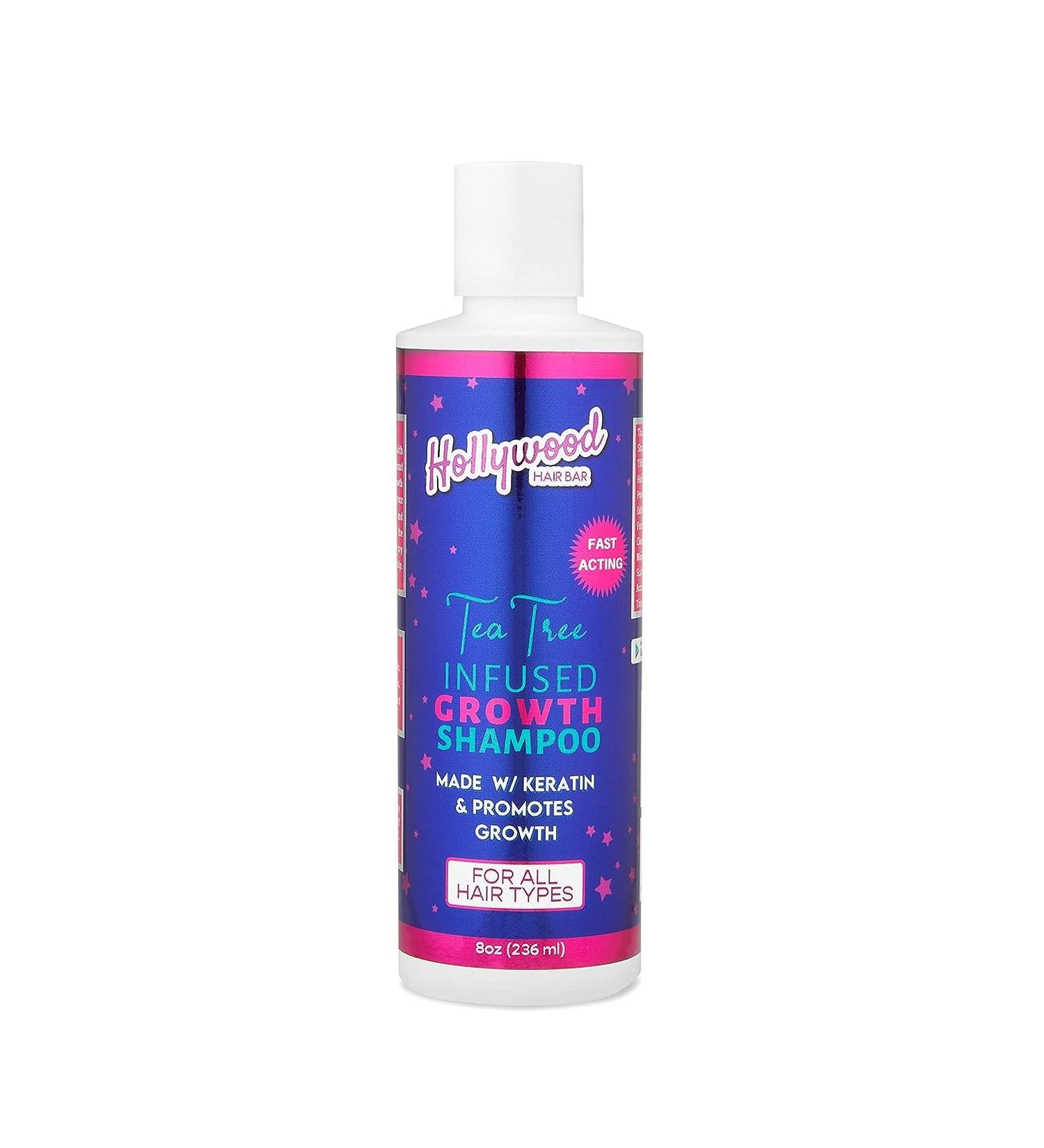 Hollywood Hair Bar Growth Shampoo - Herbal Infused Hair Growth Solution | 8oz Everyday Use Shampoo for Thicker Healthier Hair - Buy Online on GoSupps.com