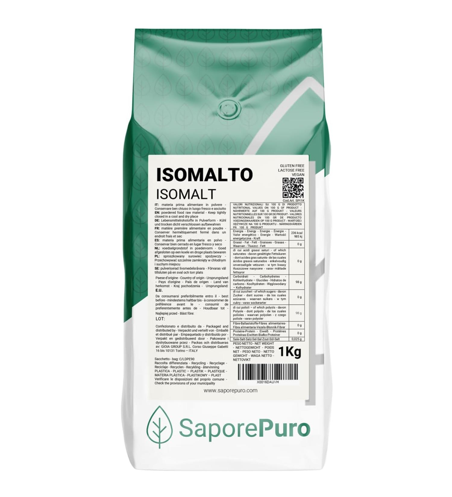 Saporepuro Isomalt Powder 1000g - Premium Sugar Substitute for Baking & Cooking | International Shipping Available - Buy Online on GoSupps.com