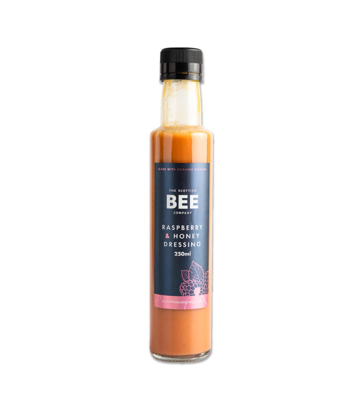 Scottish Bee Company Raspberry & Honey Dressing: Locally Sourced Blossom Honey & Wild Raspberries - Buy Online on GoSupps.com