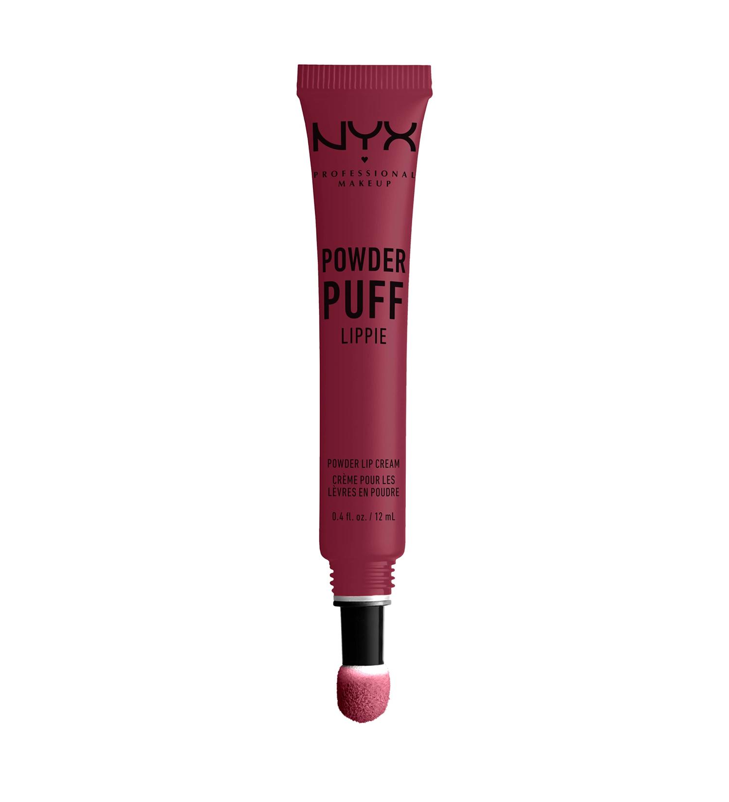 NYX Powder Puff Lippie Lip Cream Liquid Lipstick - Prank Call (Burgundy) 0.40 Fl Oz - Buy Online on GoSupps.com