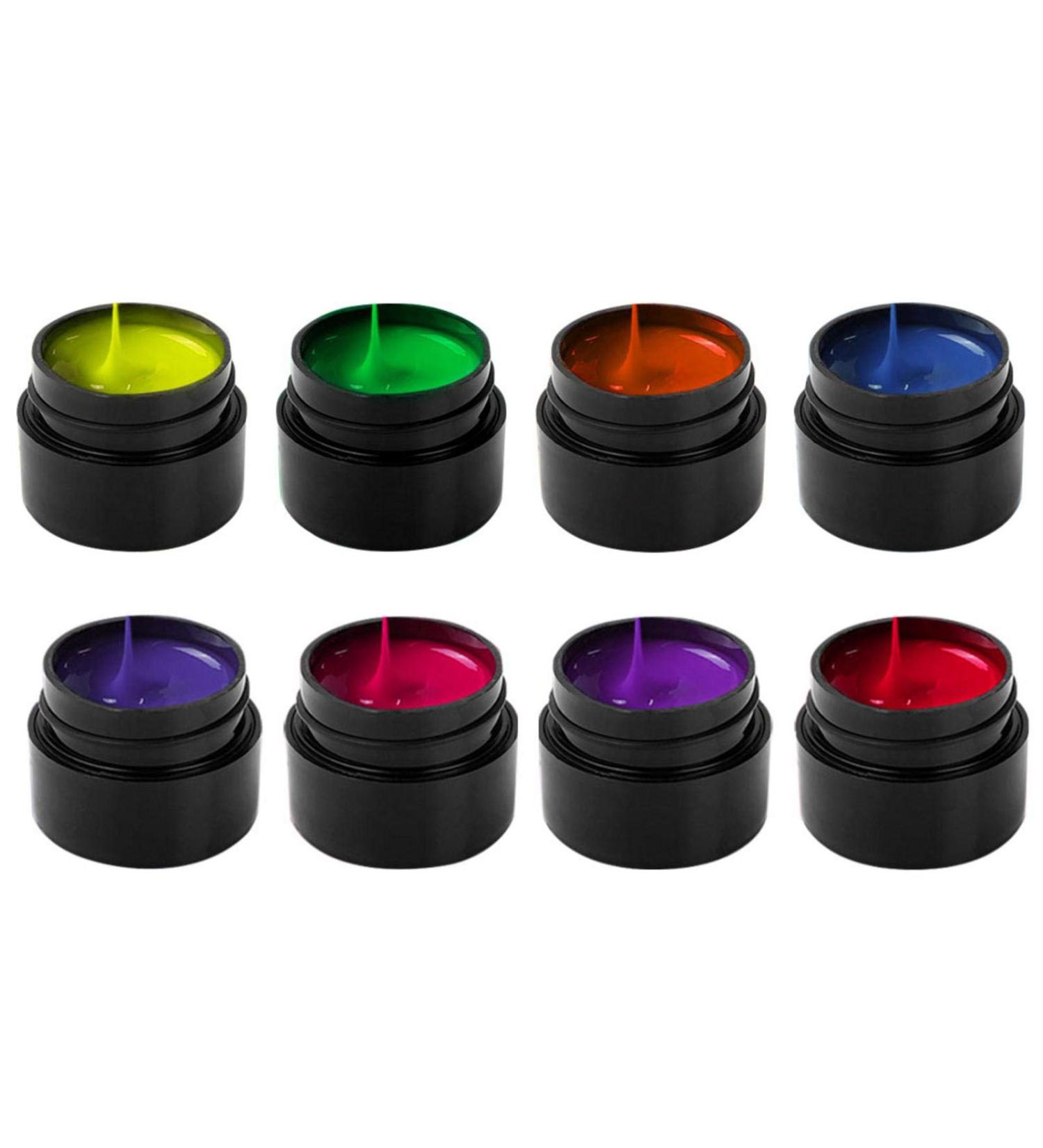 Halloween 8 Colors Spider Gel Nail Art Kit - Soak Off UV LED DIY Manicure for Stunning Nail Designs - Buy Online on GoSupps.com