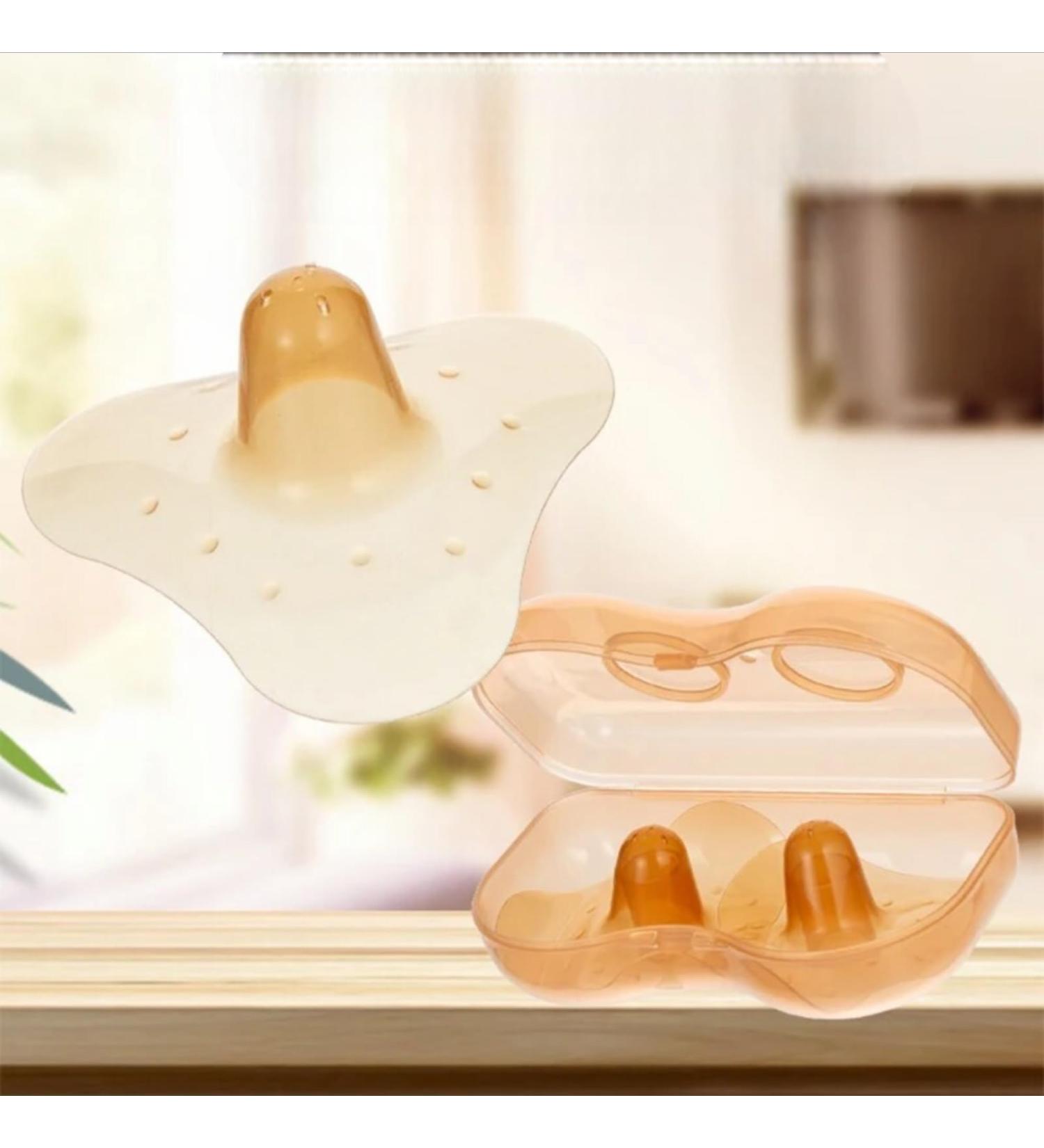 2pcs/Set Silicone Nipple Shields for Breastfeeding - Size Medium (Triangle Brown) - Buy Online on GoSupps.com