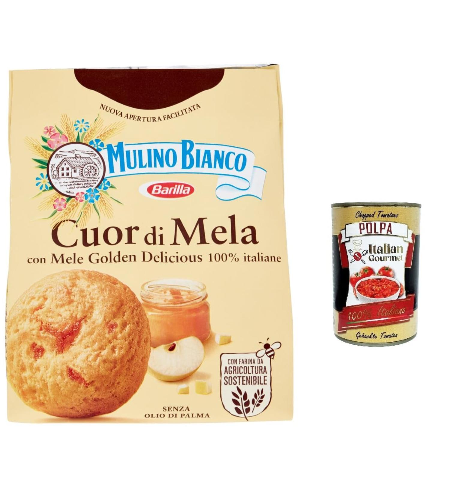  Italian Gourmet E.R. Mulino Bianco Cuor di Mela Lot de 3 biscuits 100 % pommes italiennes 300 g + pulp 400 g - Buy Online on GoSupps.com