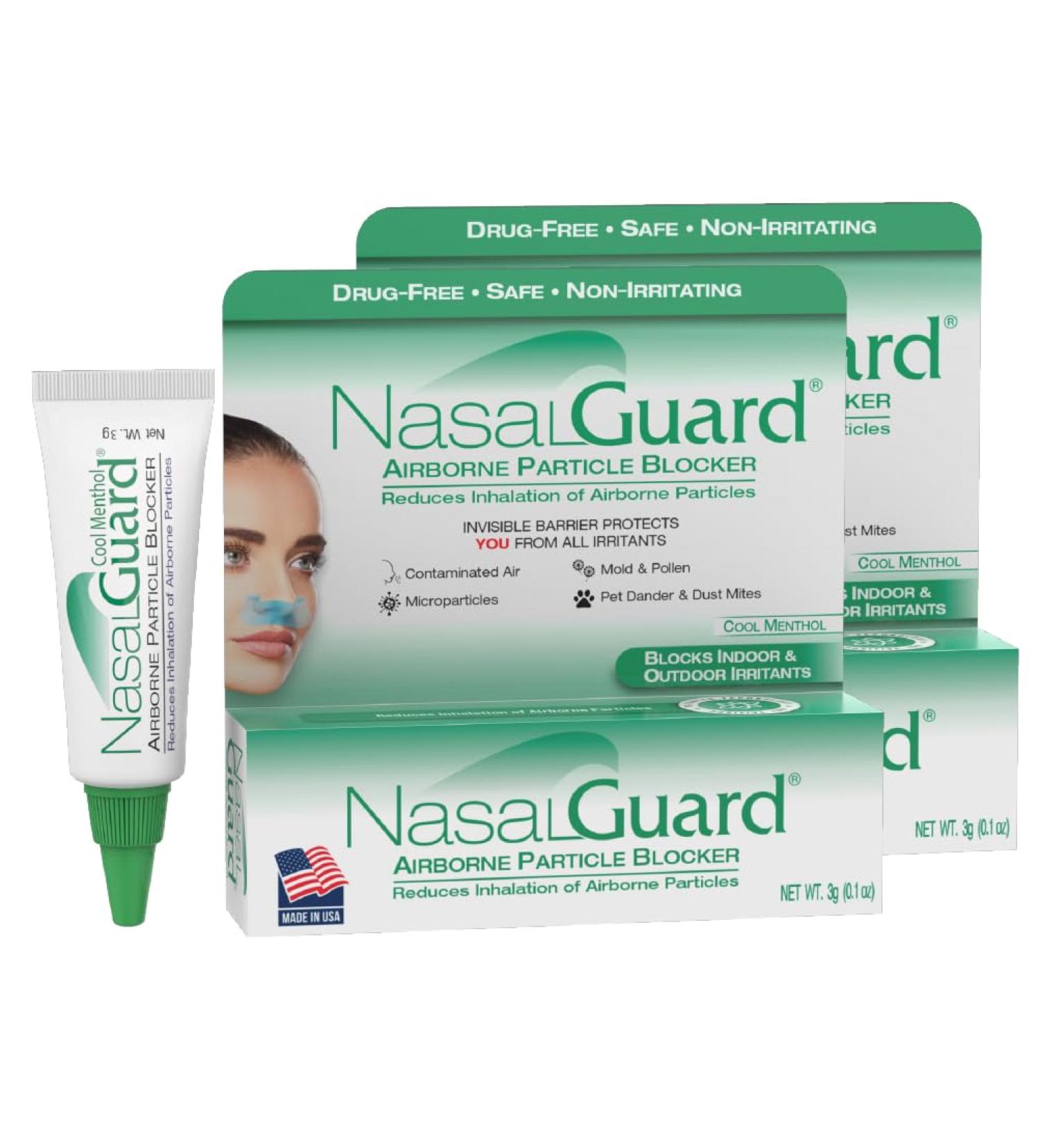 Airborne Particle Blocker Gel - Helps Reduce Inhalation of Allergens Pollutants & Irritants - Drug-Free Daily Use (Cool Menthol 3g Pack of 2) Over 150 Applications Pack of 2 Cool Menthol - Buy Online on GoSupps.com