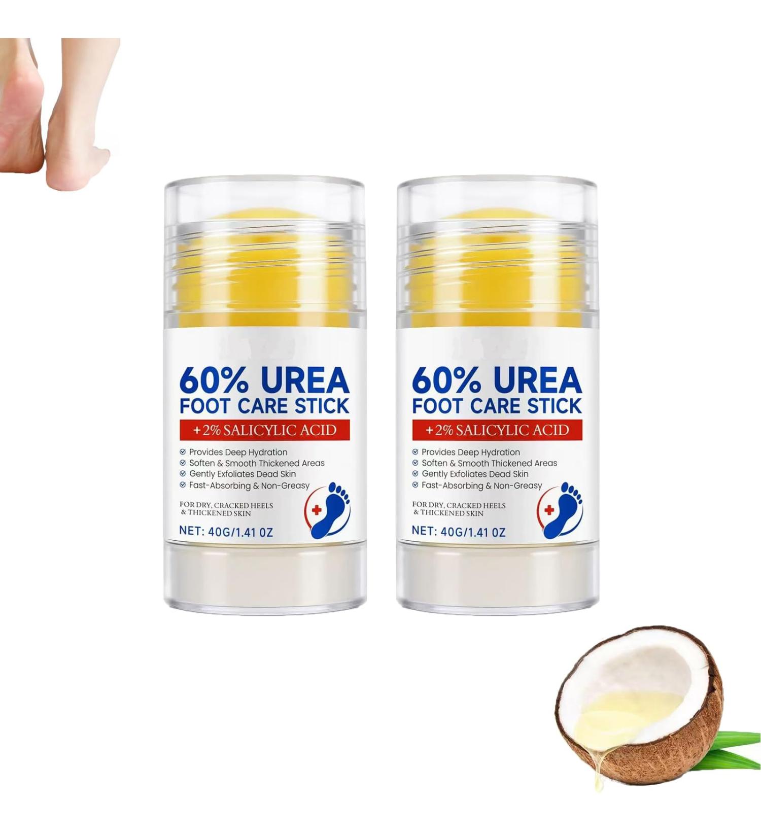 Hand and foot cream with 60% urea and 2% salicylic acid to repair cracked heels dry and rough skin - Intense moisturizing care for hands elbows and feet (2 pcs) - Buy Online on GoSupps.com