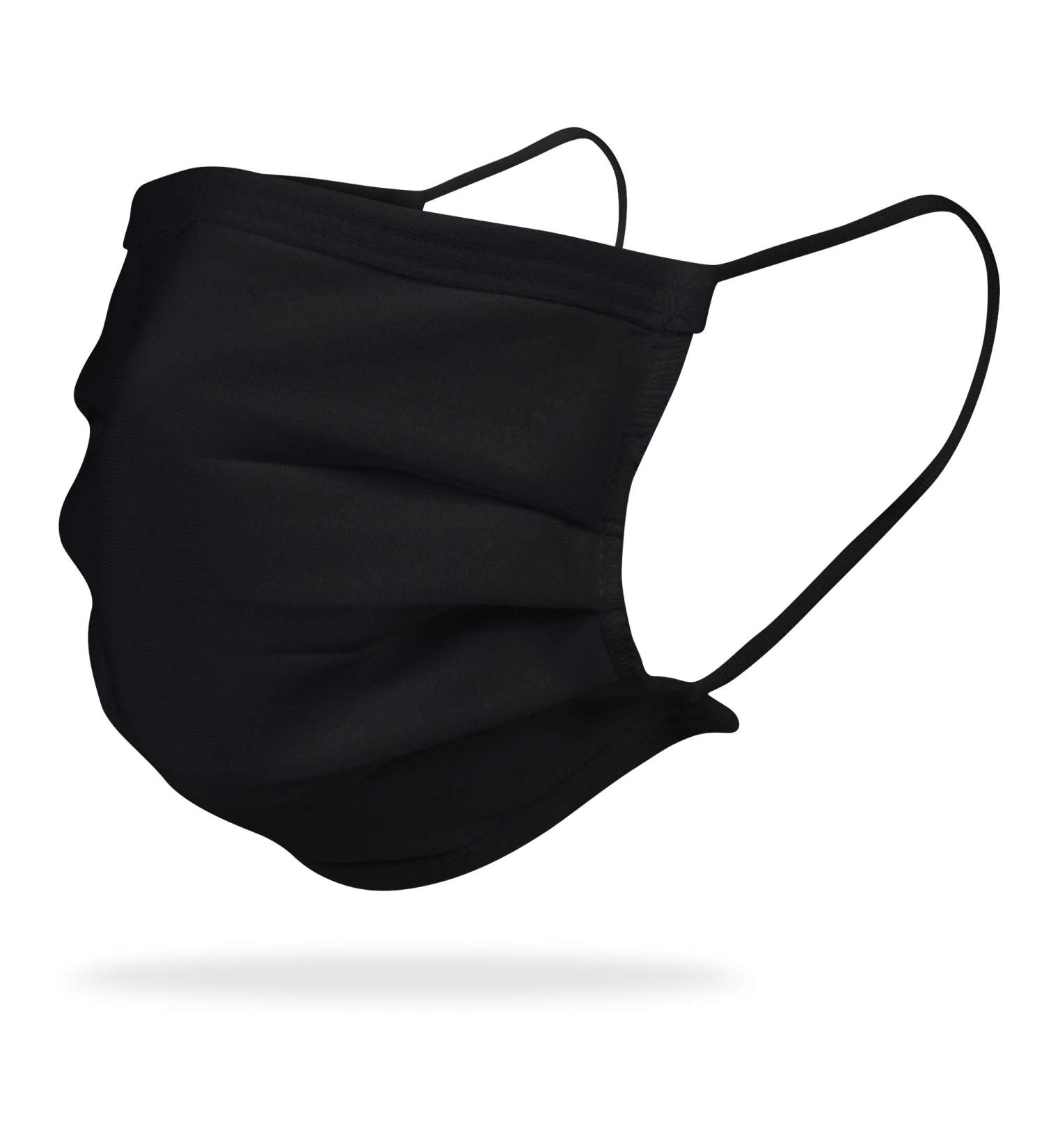 Gildan Adult Black Cotton Face Mask (24 Pack) | Reusable 3-Layer with Ear Loop | 6.5 x 7 Size | Breathable & Comfortable - Buy Online on GoSupps.com