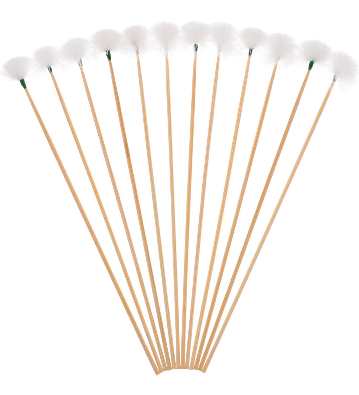 12Pcs Bamboo Handle Goose Hair Ear Pick - Ear Wax Remover & Cleaner Tool for Adults - Ear Care Supplies - Buy Online on GoSupps.com