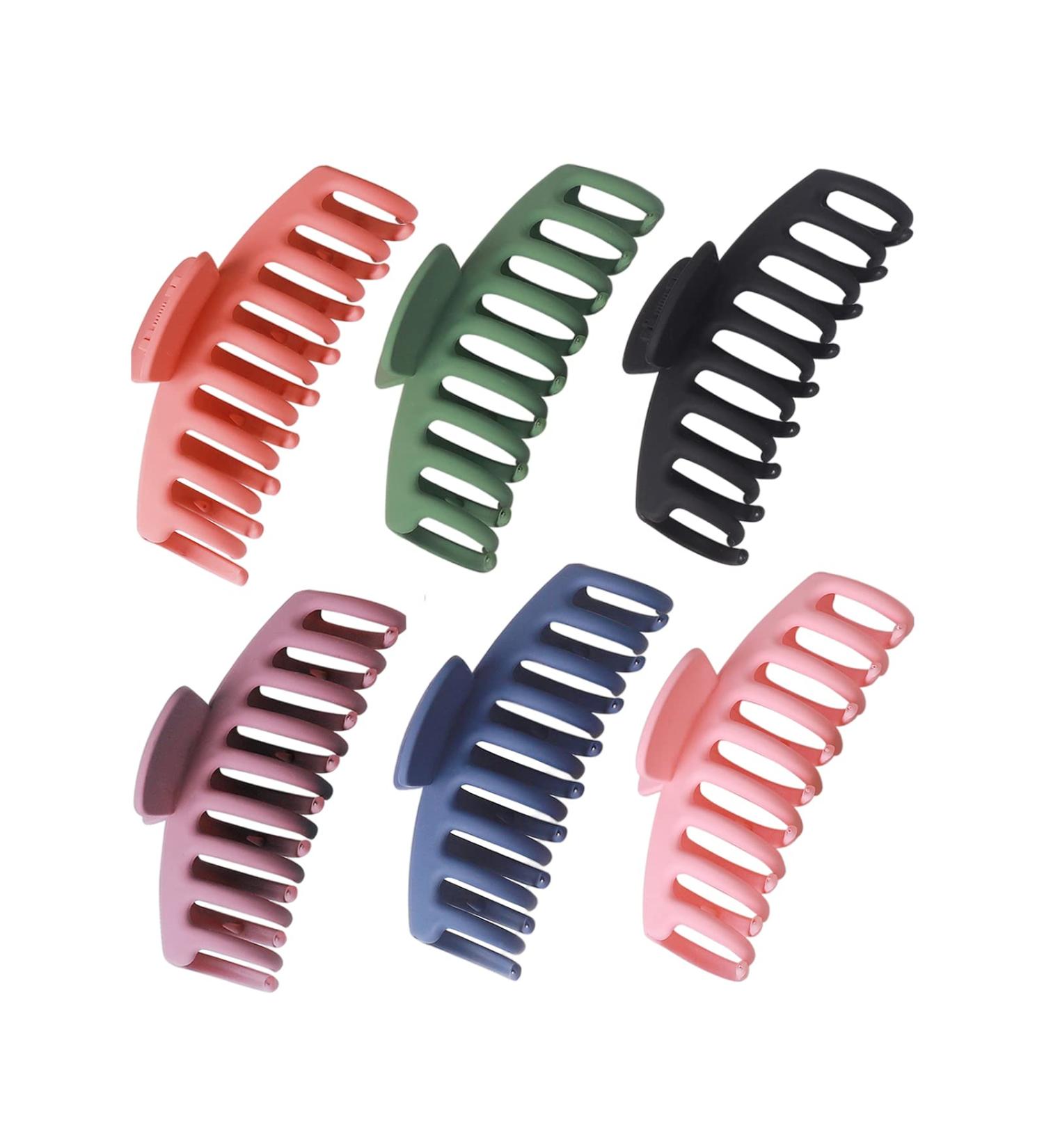 6 Pcs Matte Large Hair Claw Clips - 4.33 Inch Nonslip Strong Hold for Women and Girls - Buy Online on GoSupps.com