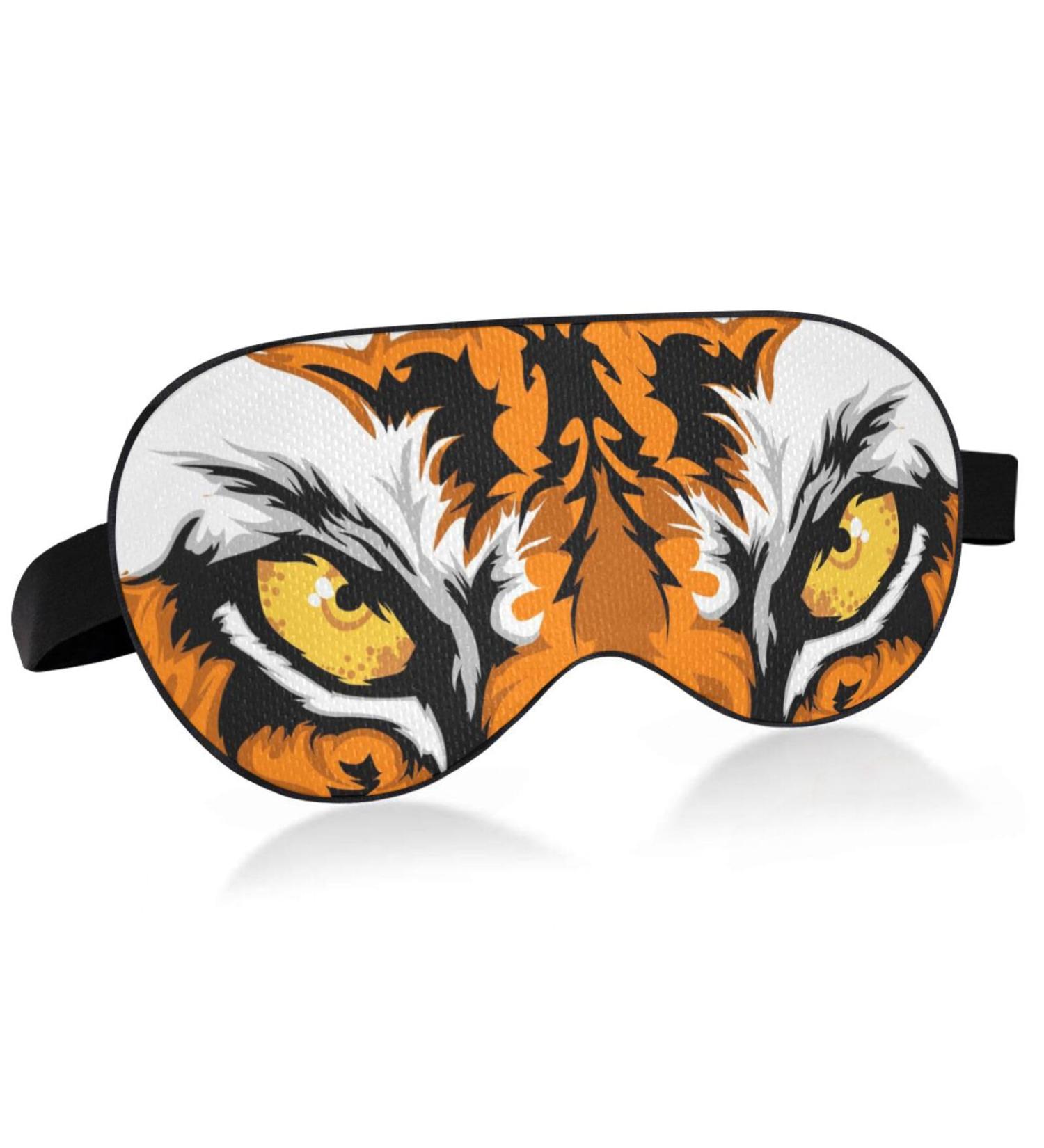 Haskirky Light Blocking Eye Mask - Adjustable for Men and Women - Ideal for Travel, Yoga, Meditation, Deep Sleep - Tiger Eye Mascot - Buy Online on GoSupps.com