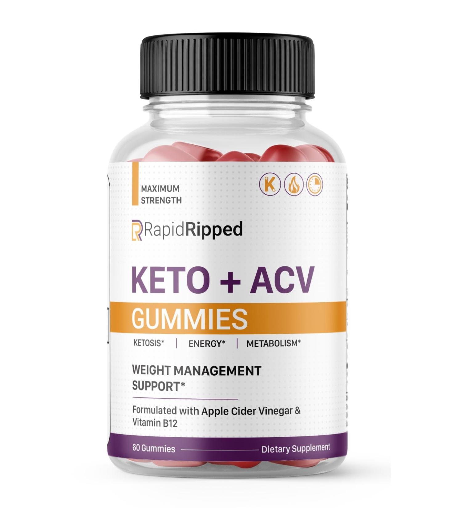 Zonata Rapid Ripped Keto ACV Gummies - 60 Count | Boost Weight Loss & Energy - Buy Online on GoSupps.com