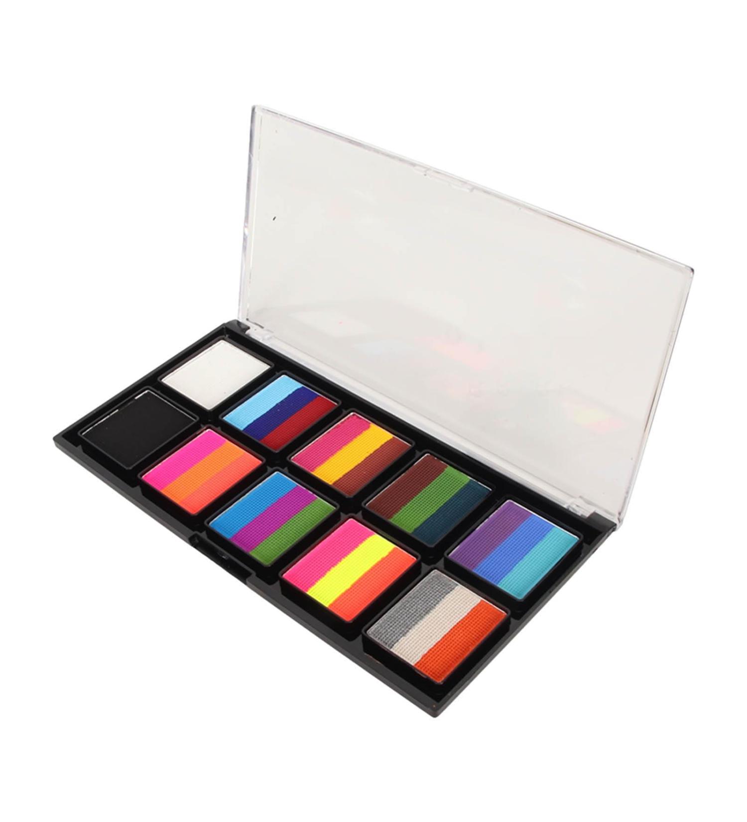  Haofy Haofy Body Paint Palette Water-Based Cream 10 Grids for Face and Body Painting at Parties and Performances - Buy Online on GoSupps.com