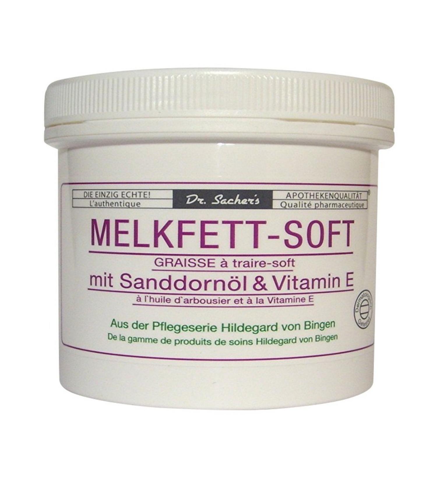 3 cans / jars of Melkfett Soft with sea buckthorn oil and vitamin E from Dr. Sachers