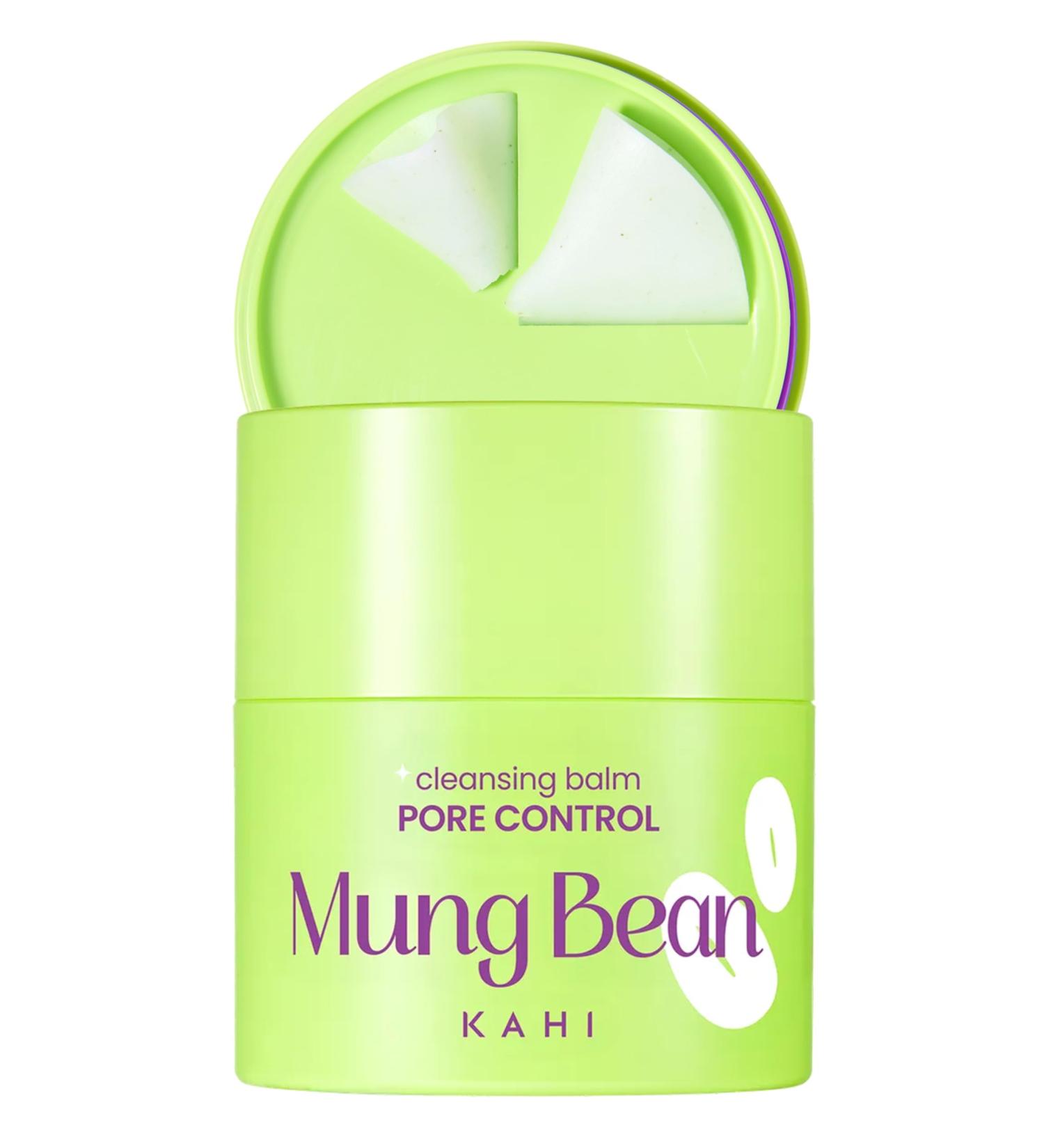 KAHI Cleansing Balm Pore Control Mung Bean - Nourishing & Hydrating Facial Cleanser Makeup Remover Balm with AHA BHA (Salicylic Acid) PHA and LHA - Gentle Exfoliating Korean Skincare 1.69 oz - Buy Online on GoSupps.com