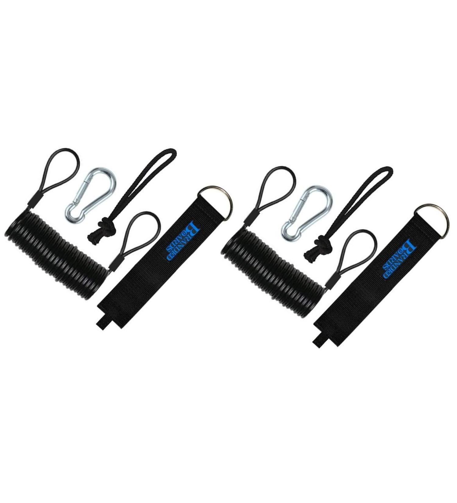 Branded Boards Safety Leash | Heavy Duty Wrist/Ankle Cuff | Carabiner | Paracord Loop | 2-pack for Boogie, Snow, Surf Boards, SUP, Ski Scooters, Snowskates, Sleds, Dog Lanyard - Buy Online on GoSupps.com