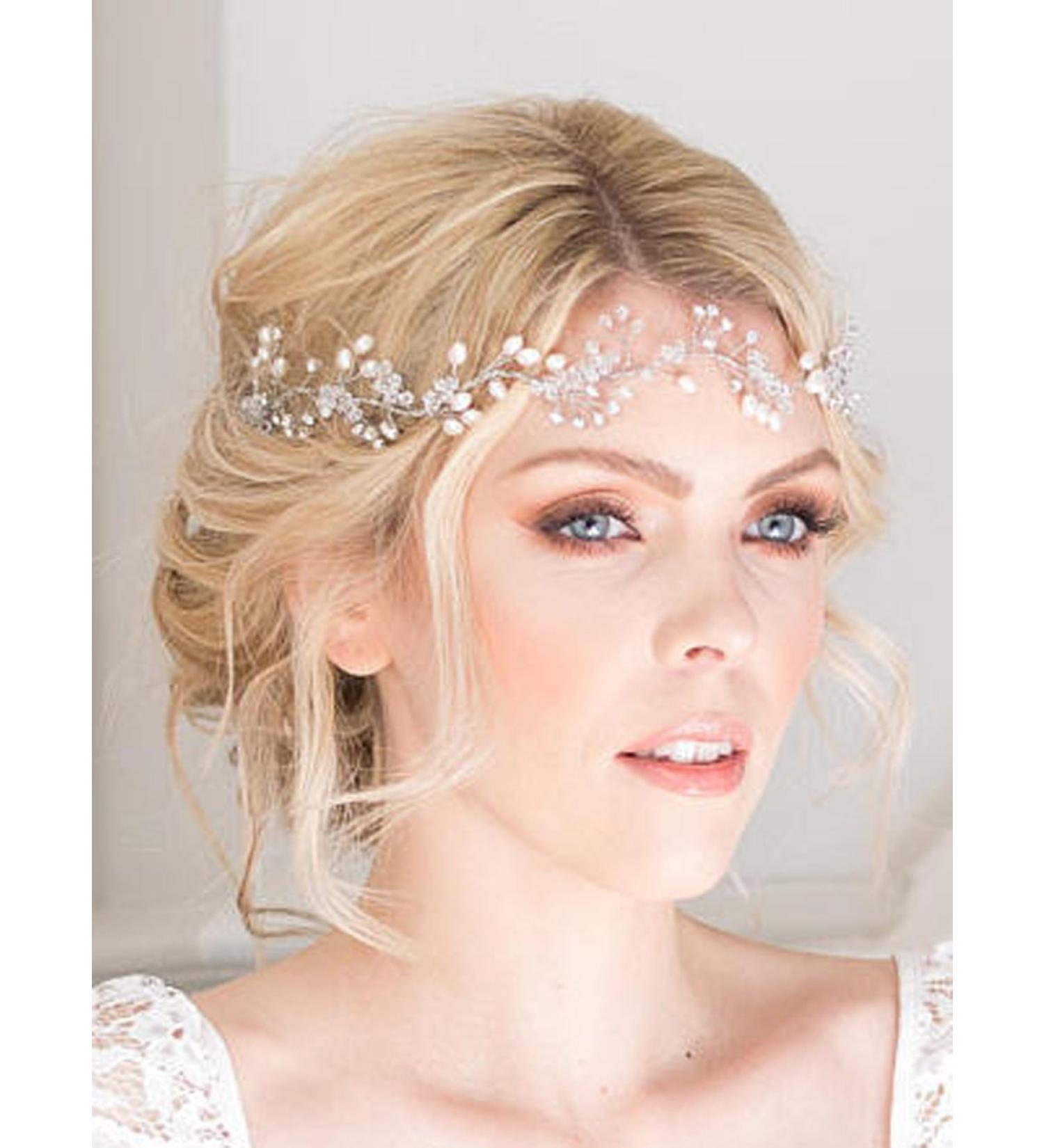 FXmimior Crystal Bridal Hair Vine Headpiece - Customized Gold Wedding Diadem - Buy Online on GoSupps.com