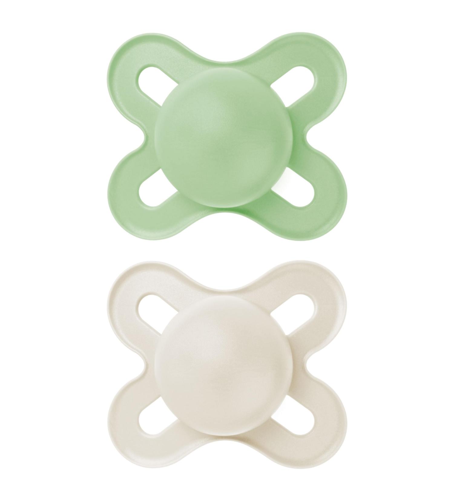 MAM Start Pure S303 Pacifier for Babies 0-2 Months | Natural Latex Teat | 2-Pack Neutral - Buy Online on GoSupps.com