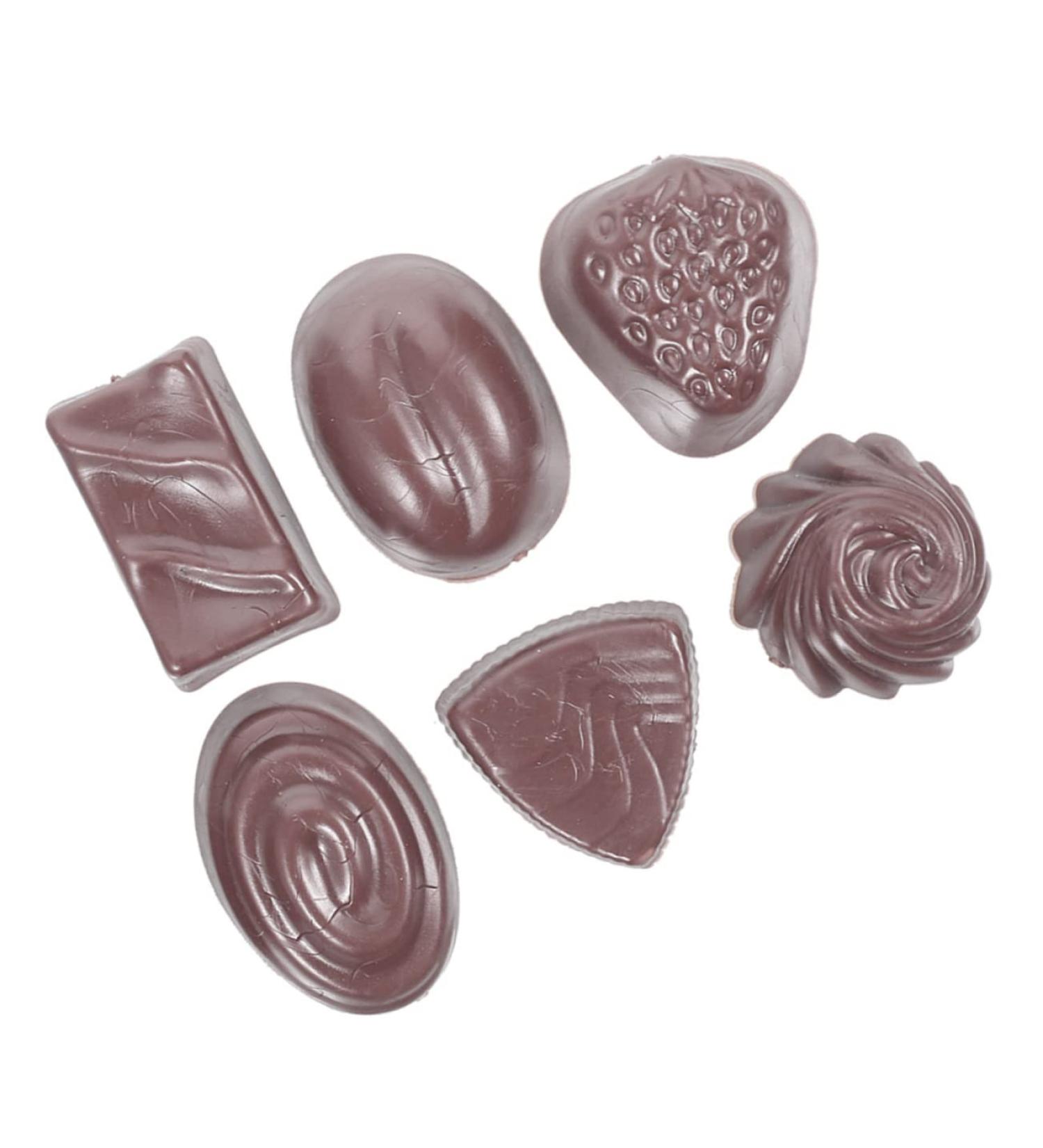 STOBAZA 6pcs Simulation Chocolate Egg Noodles Food 3d Pvc Black 3.9X2.8X1.8CM - Buy Online on GoSupps.com
