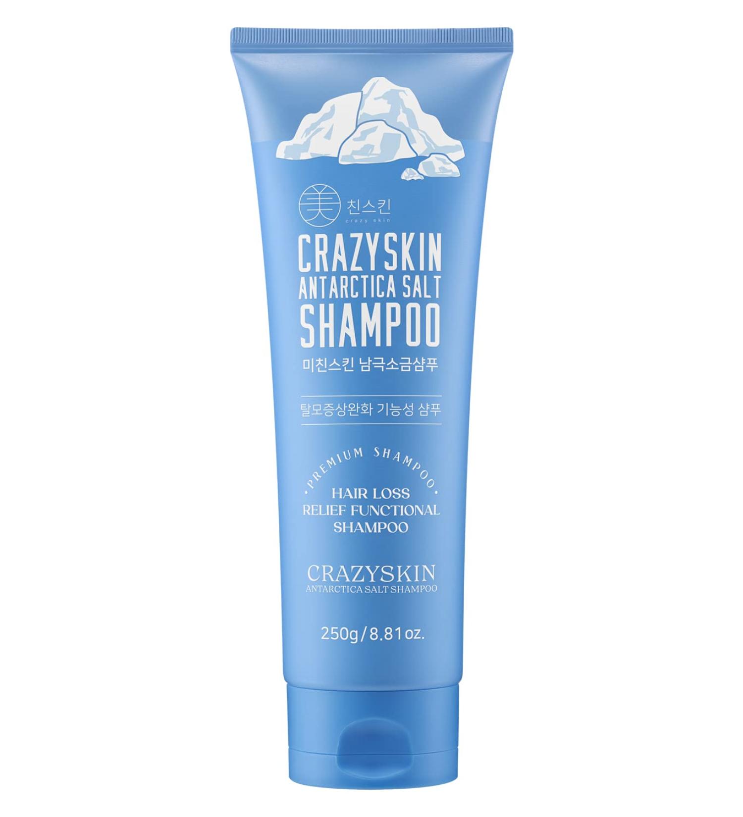 CRAZY SKIN Antarctica Sea Salt Scalp Ice Shampoo | Clarifying & Exfoliating for Healthy Hair Growth | 250ml for Dry Itchy & Oily Scalp - Buy Online on GoSupps.com