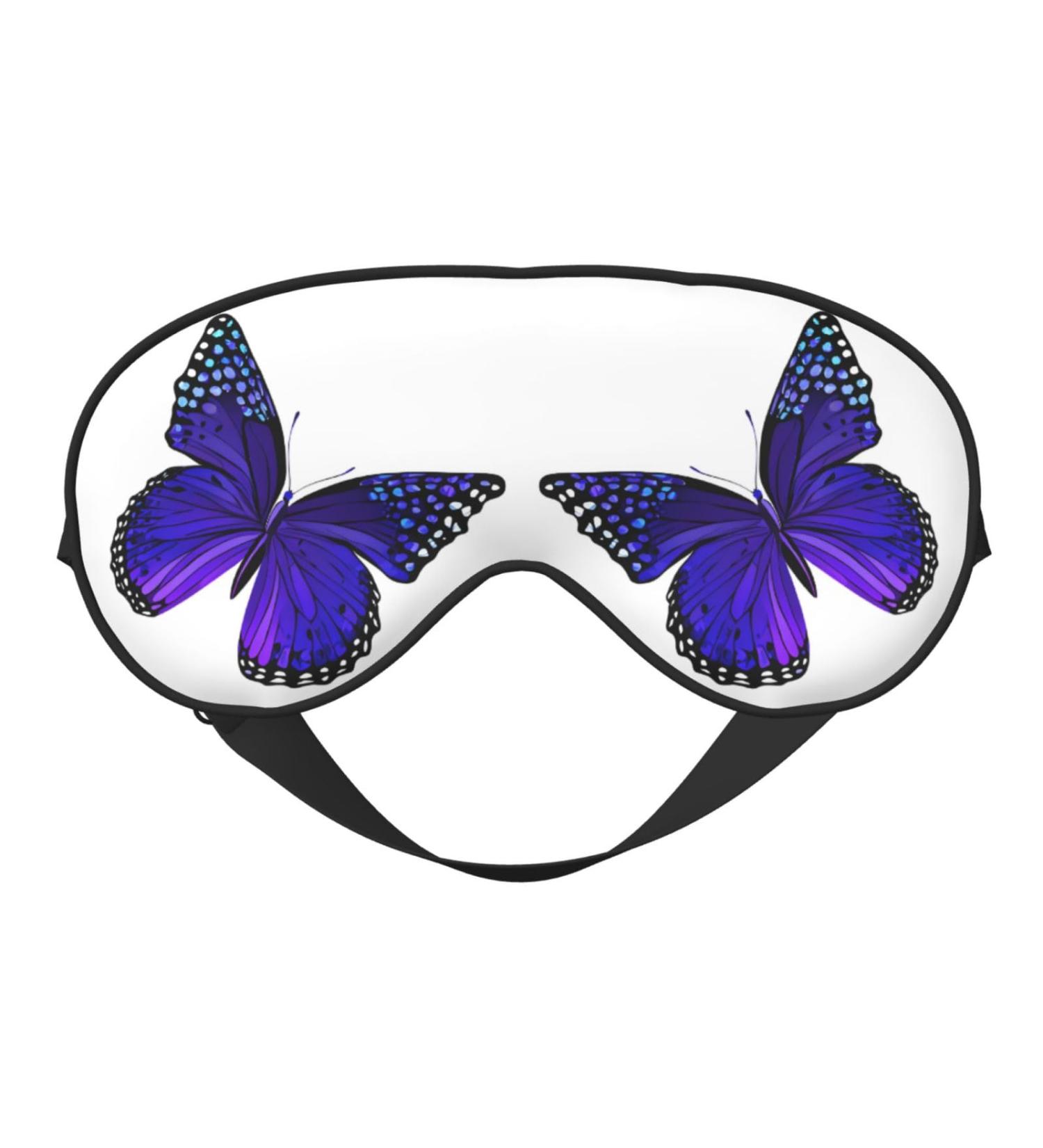 Premium Purple Butterfly Sleep Mask for Better Sleep | Reusable Soft Blackout Eye Masks for Women & Men | Ideal for Travel Camping & Gift Giving - Buy Online on GoSupps.com