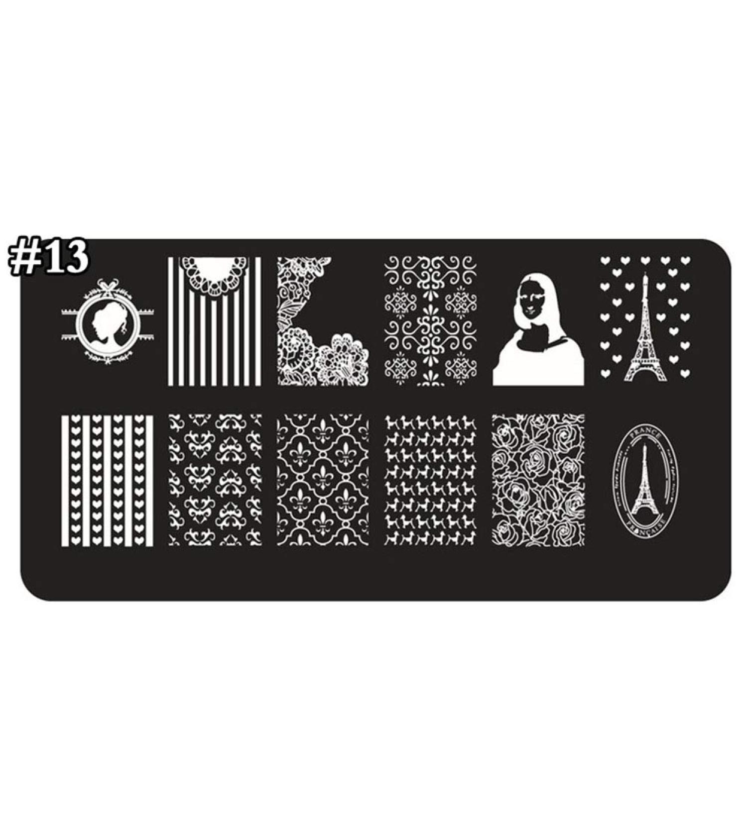 Nail Stamping Printing Plate - Rectangular Manicure Art DIY Decoration International Shipping - Buy Online on GoSupps.com