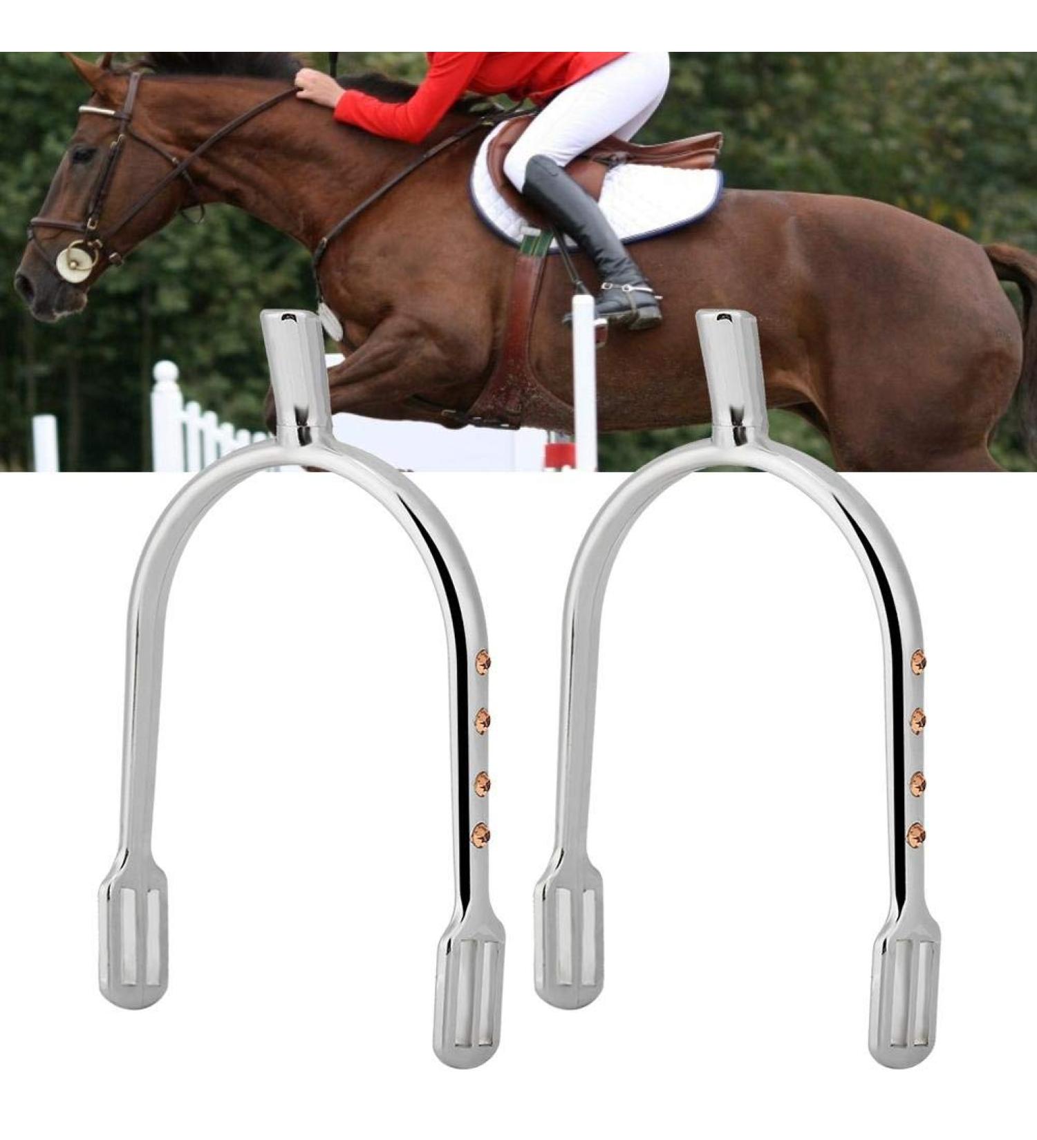 Zinc Alloy Narrow Plated Spurs - Wholesale Walking Horse Roping Spurs - Women's English Spur (Silver) - Buy Online on GoSupps.com