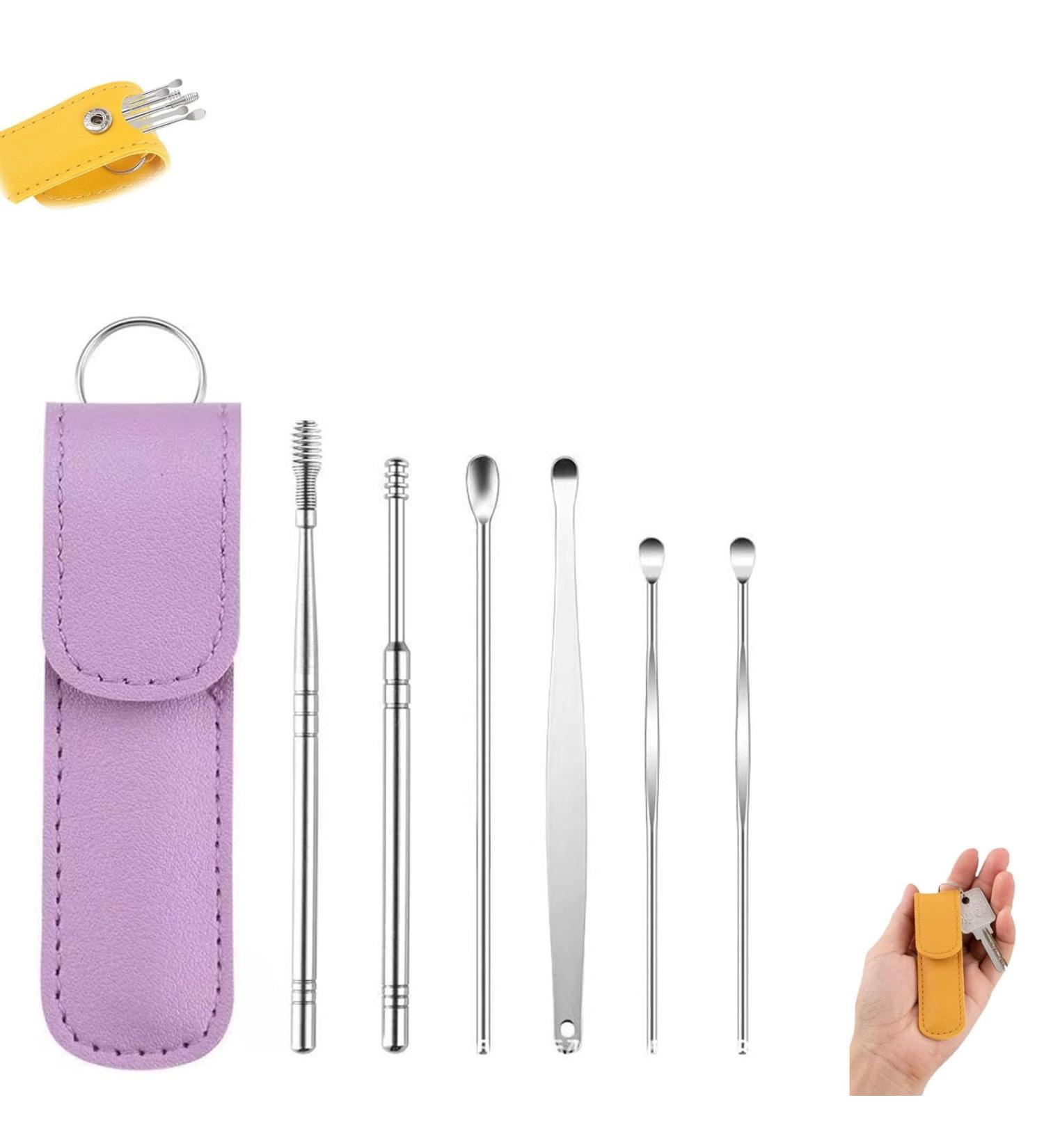 Pleteffect Ear Pleteffect Ear Cleaner 6PCS Innovative Spring Earwax Tool Set The Most Professional Ear Cleaning Master in 2024 Earwax Cleaner Tool Set (Purple) - Buy Online on GoSupps.com