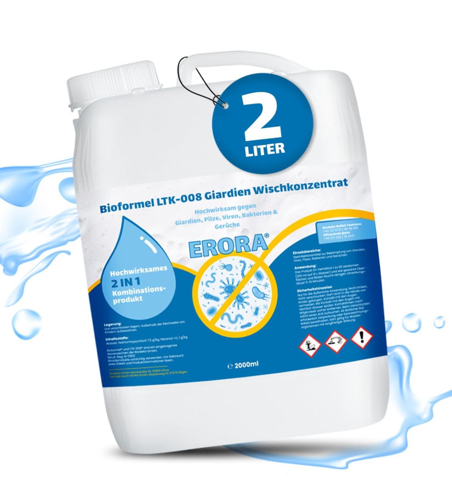 Buy ERORA Anti Giardia Wiping Concentrate - 2 Liters | Effective International Shipping - Buy Online on GoSupps.com