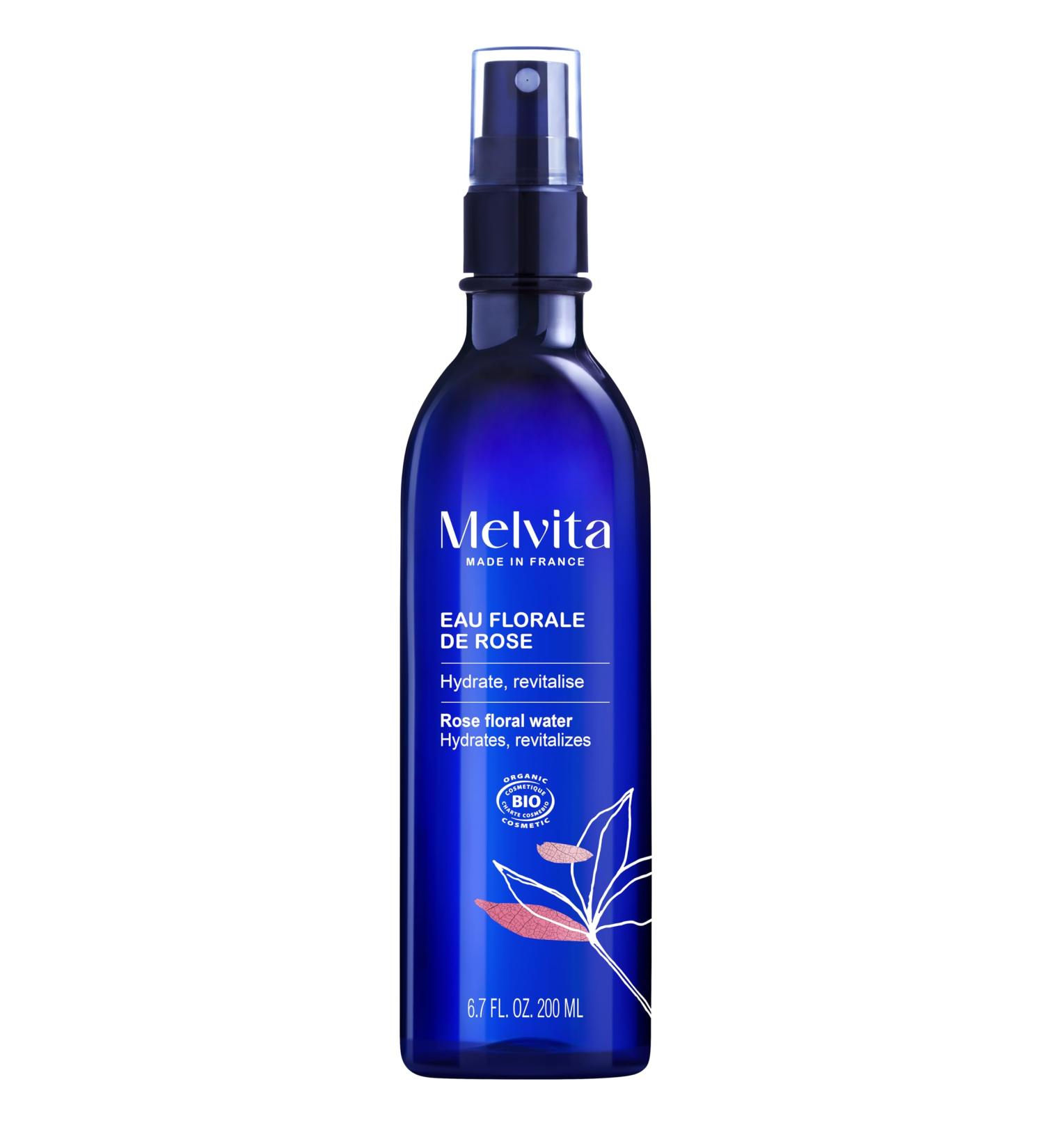 Melvita - Eau Florale - Tonifie et Rafra chit la Peau - Multi-Usages - Pour Tous Types de Peau - Fabriqu e en France Rose 200 ml - Buy Online on GoSupps.com
