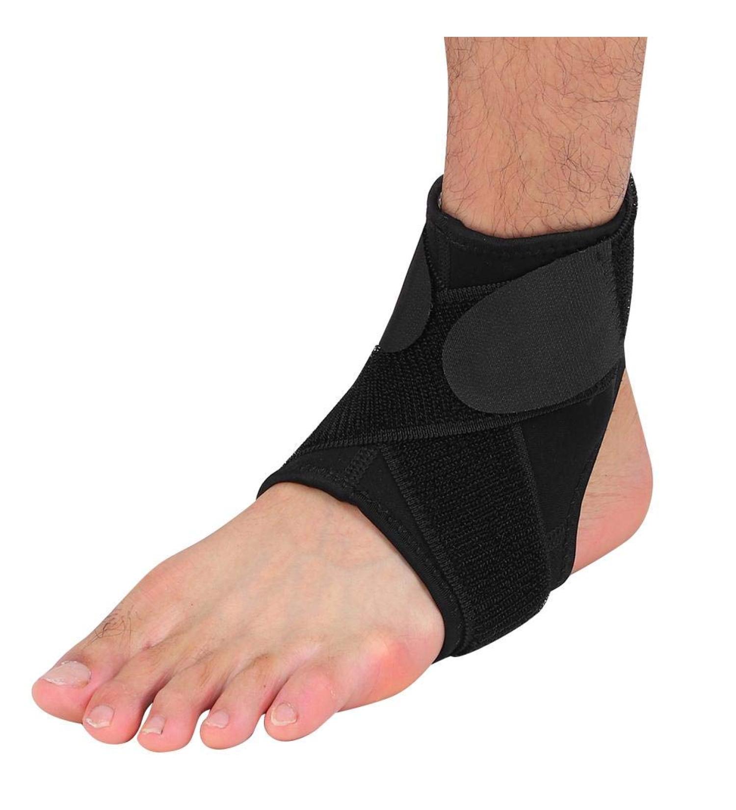 Milltrip Ankle Brace for Men & Women - Soft Support Stabilizer for Sprains & Fractures | Compression Ankle Wrap Protector - One Size Black - Buy Online on GoSupps.com