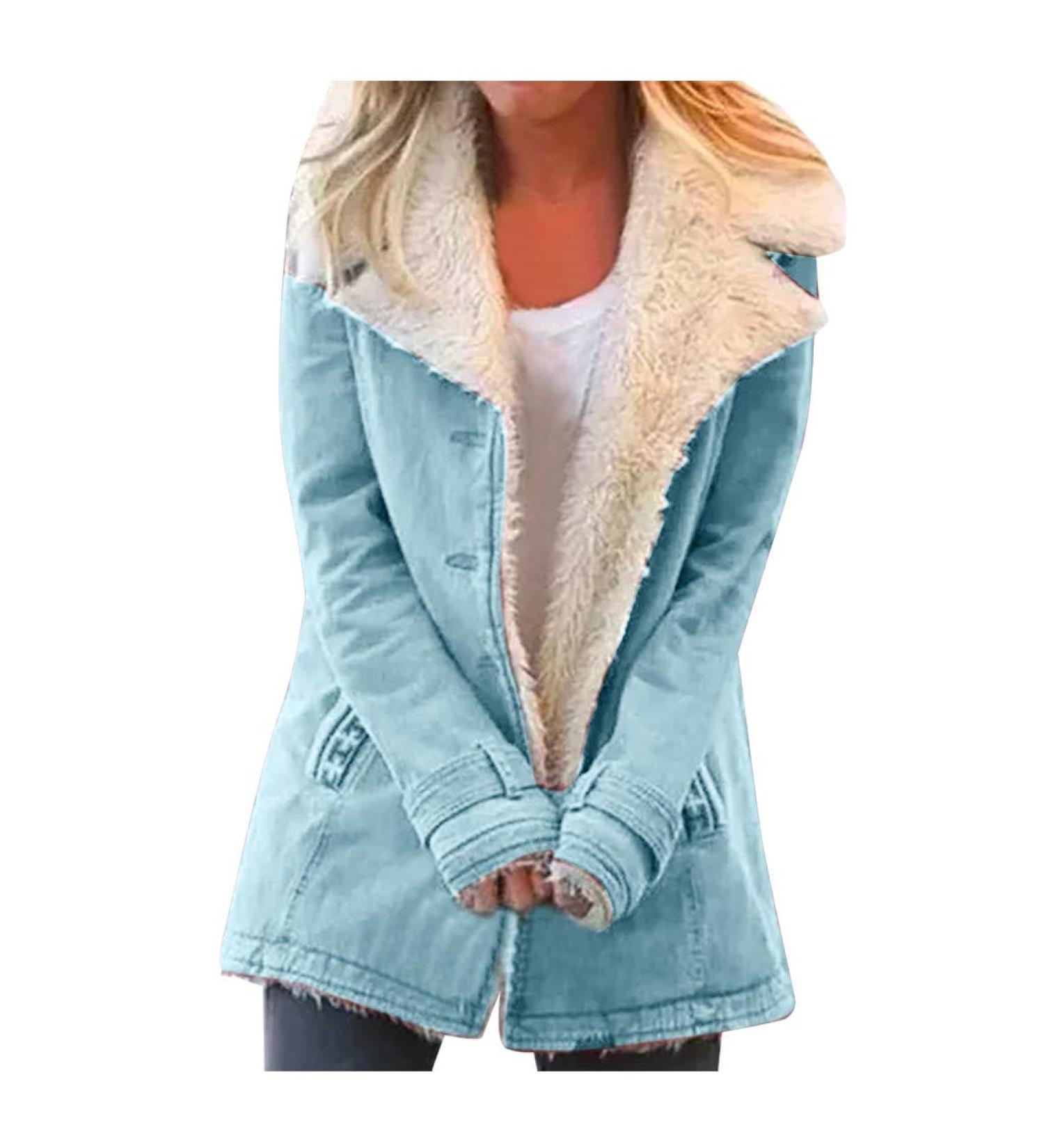 Buy Women's Oversized Plush Hoodie Jacket - Warm Fleece Winter Coat in XL Blue & Color Variants - International Shipping Available - Buy Online on GoSupps.com