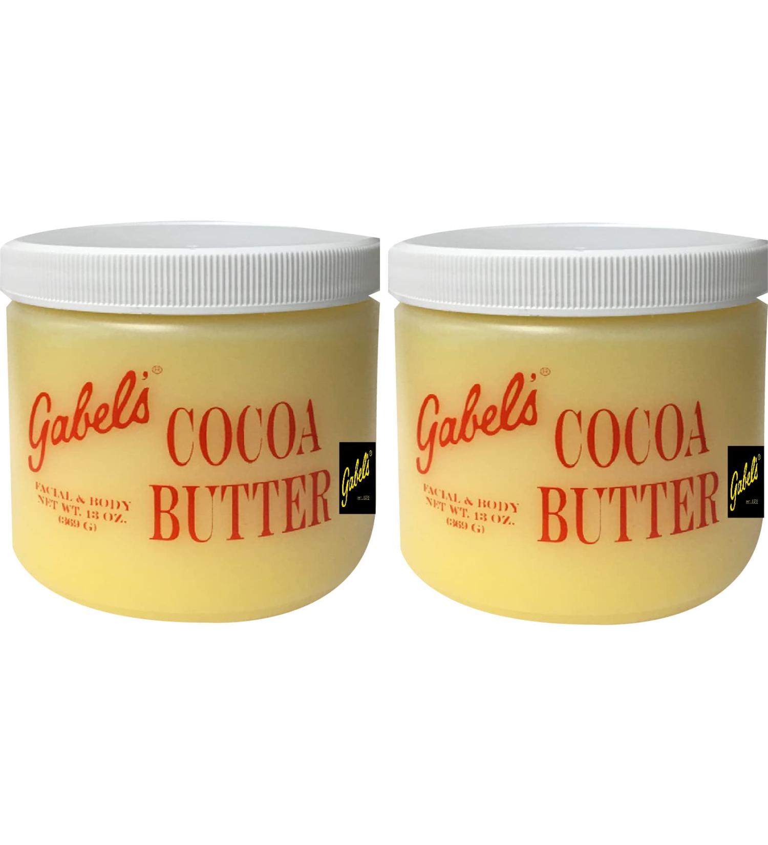 Gabel s Cocoa Butter 13oz (Yellow) Authentic Manufacturer Direct has protection seal logo in black label on the jar Pack of 2