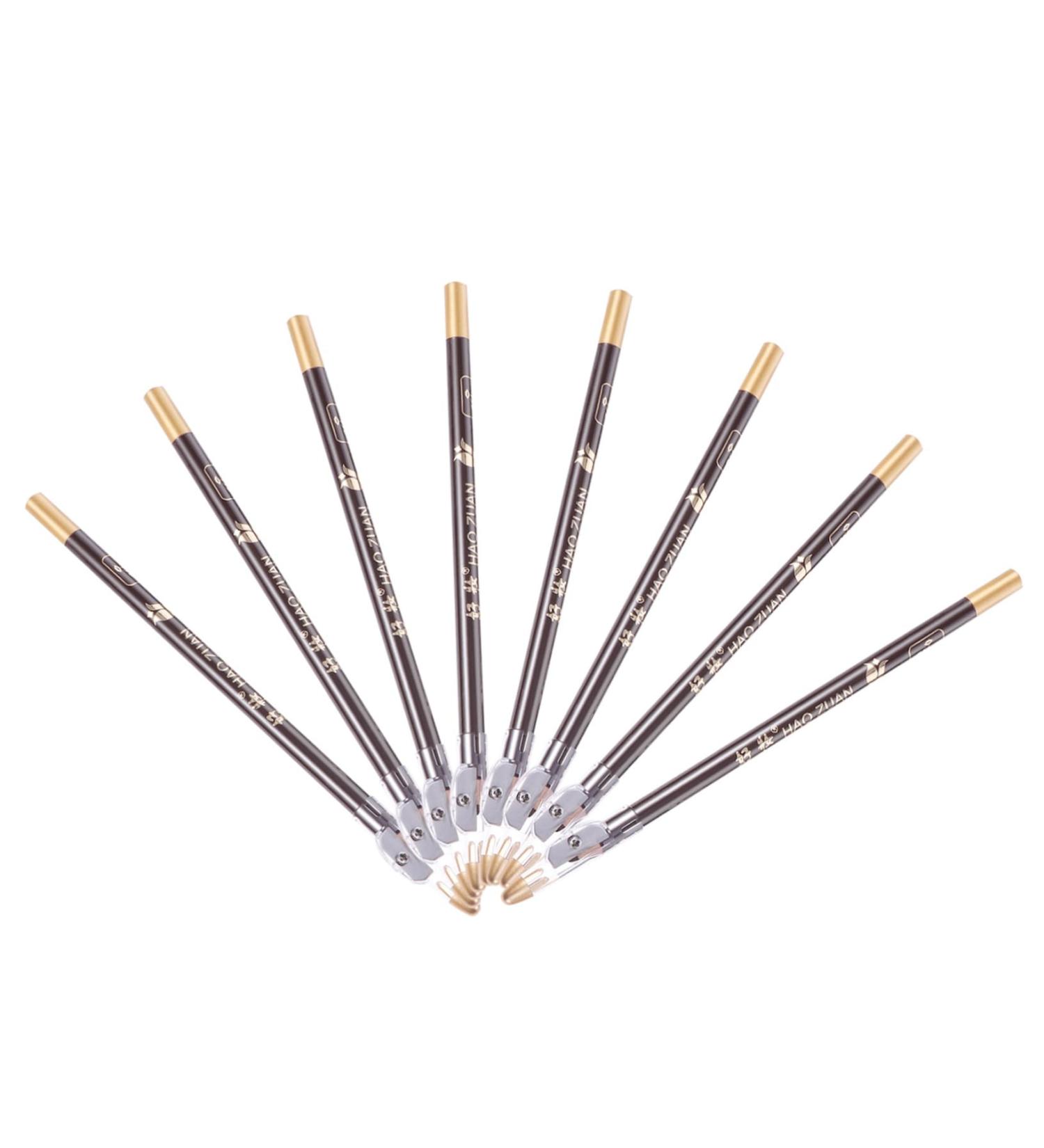 MUSISALY 8pcs Eyebrow Makeup Pencil Wooden Waterproof Eyebrow Pencils Makeup Pencils 1 count (Pack of 1) Coffee - Buy Online on GoSupps.com