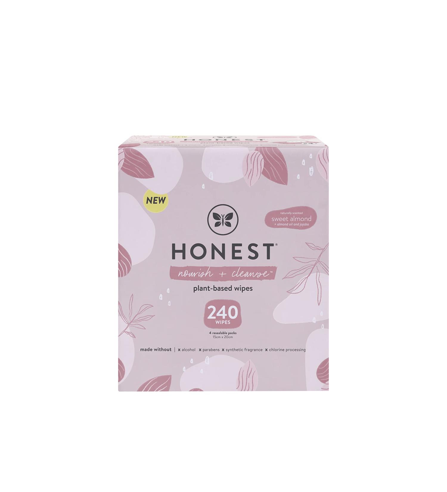 The Honest Company Nourish + Cleanse Benefit Wipes | Cleansing Multi-Tasking Wipes | 100% Plant-Based  Hypoallergenic | Sweet Almond  240 Count Nourish + Cleanse (Sweet Almond) 240 Count - Buy Online on GoSupps.com