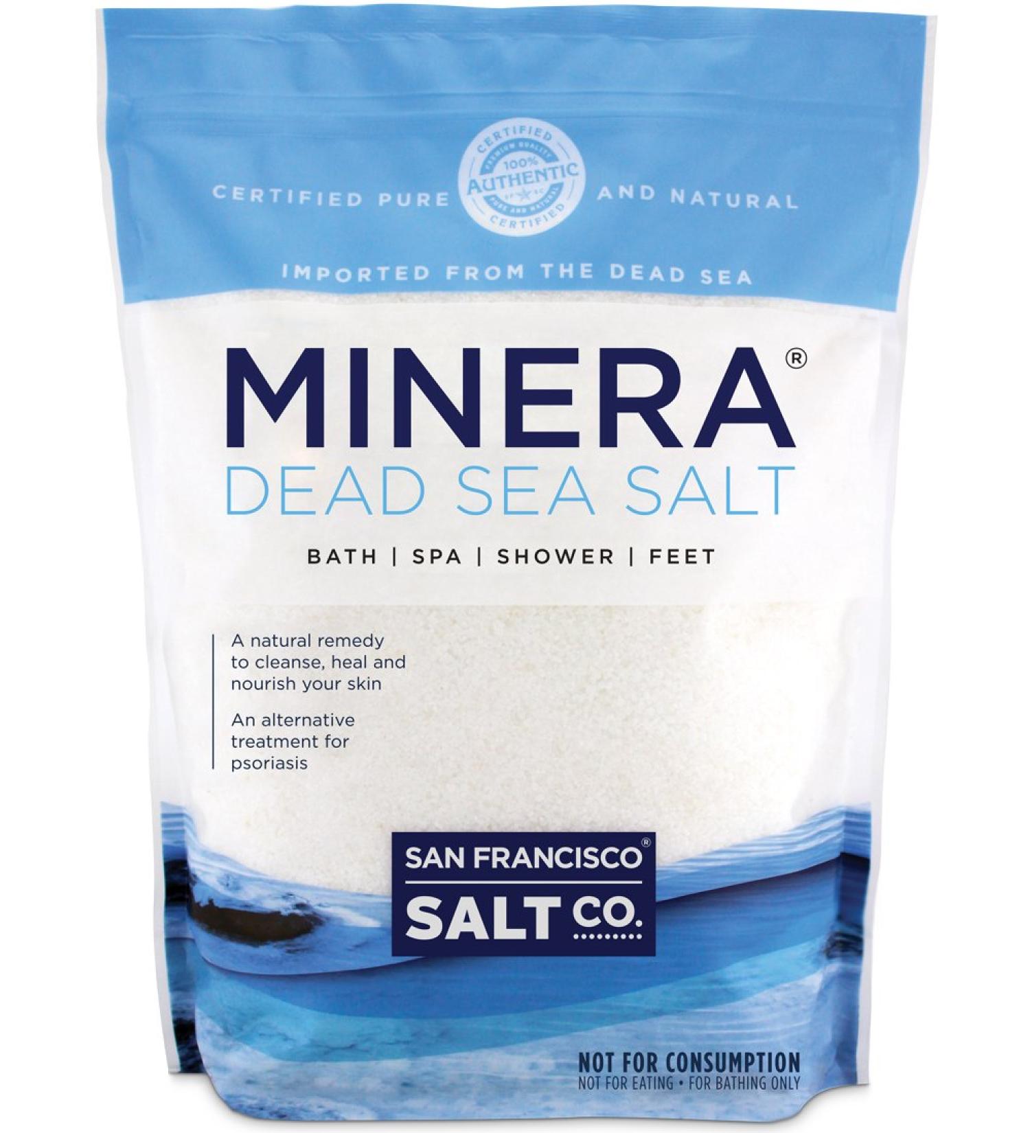 Minera Dead Sea Salt 19 lbs - 100% Pure Natural Treatment for Psoriasis, Eczema, and Acne - Buy Online on GoSupps.com