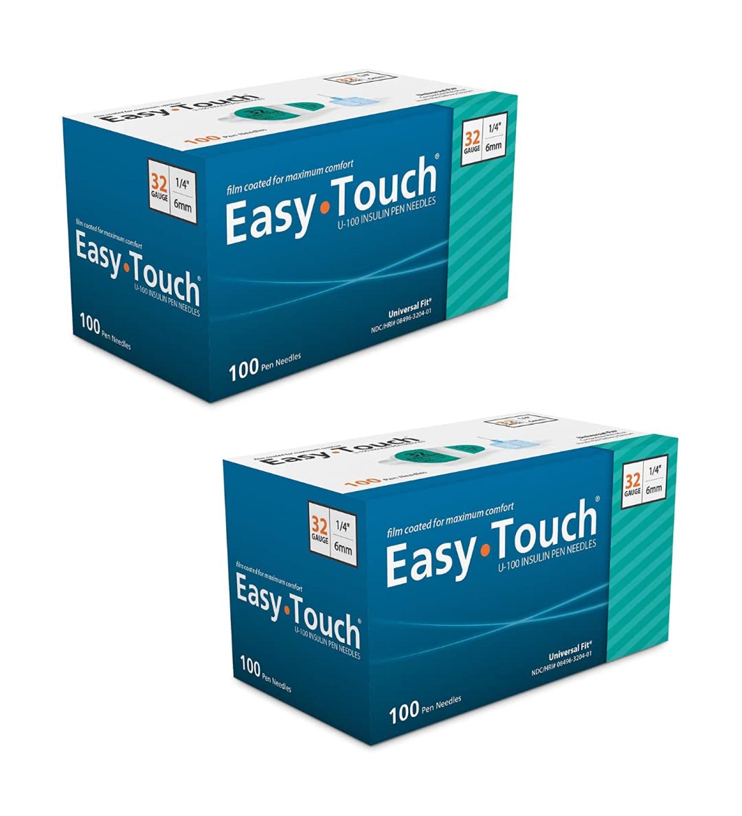 Easy Touch 32G 1/4 Inch Disposable Pen Needles (200 Count) - Compare to B-D Nano & NovoFine - Buy Online on GoSupps.com