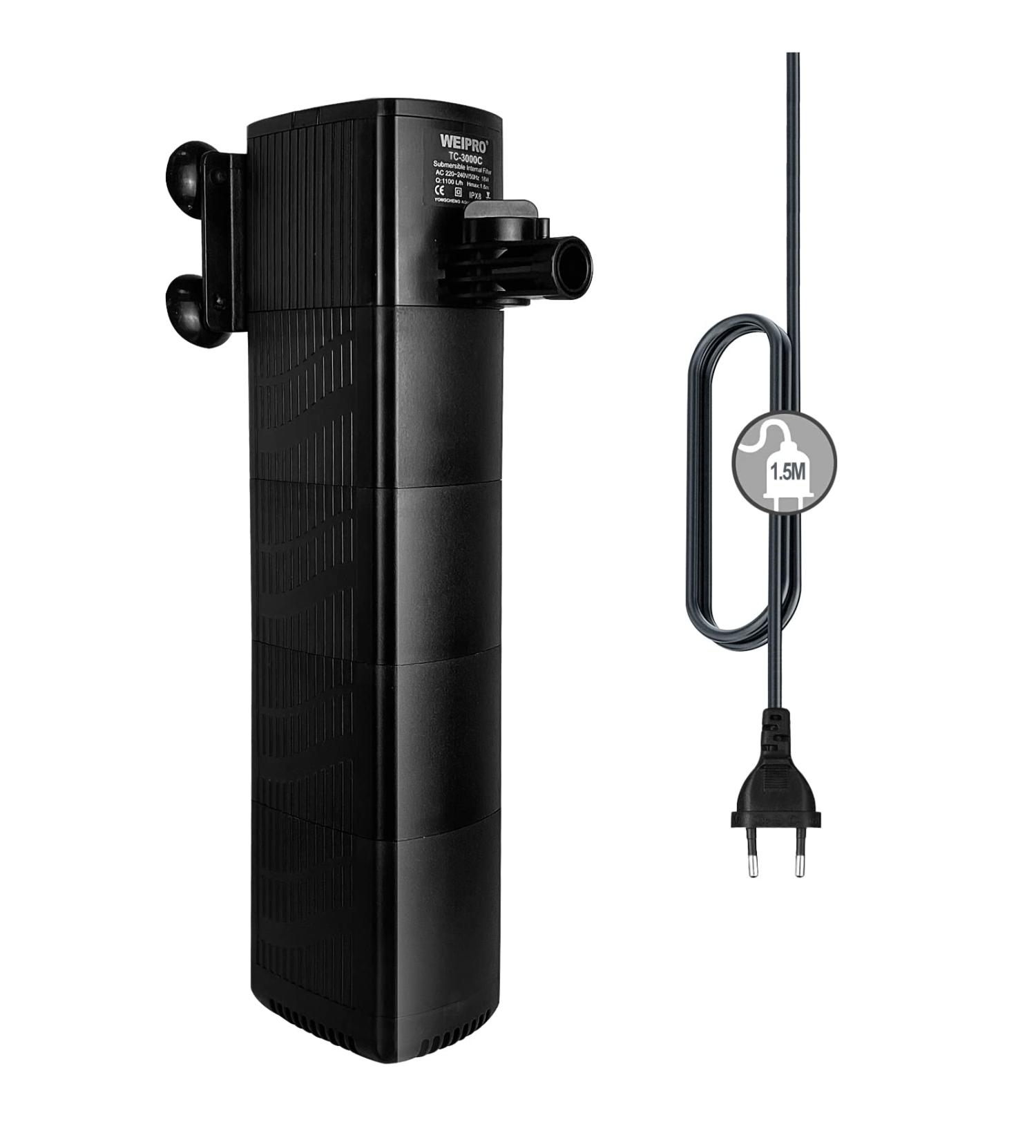 Buy Wero Aquarium Filter TC-3000C - 4-Layer Filtration 23W Pump for 270-400L Tanks | Strong Suction Power & Adjustable Internal Filter - Buy Online on GoSupps.com