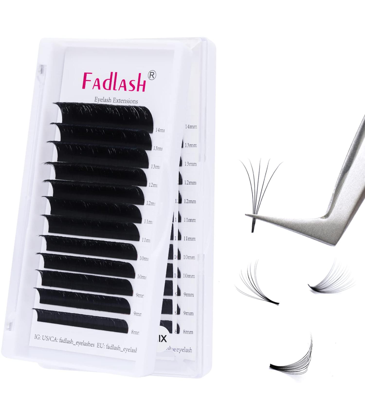 Fadlash Easy Fan Lashes L Curl 0.07 8-14mm Mixed Length Russian Eyelashes Extensions - Buy Online on GoSupps.com