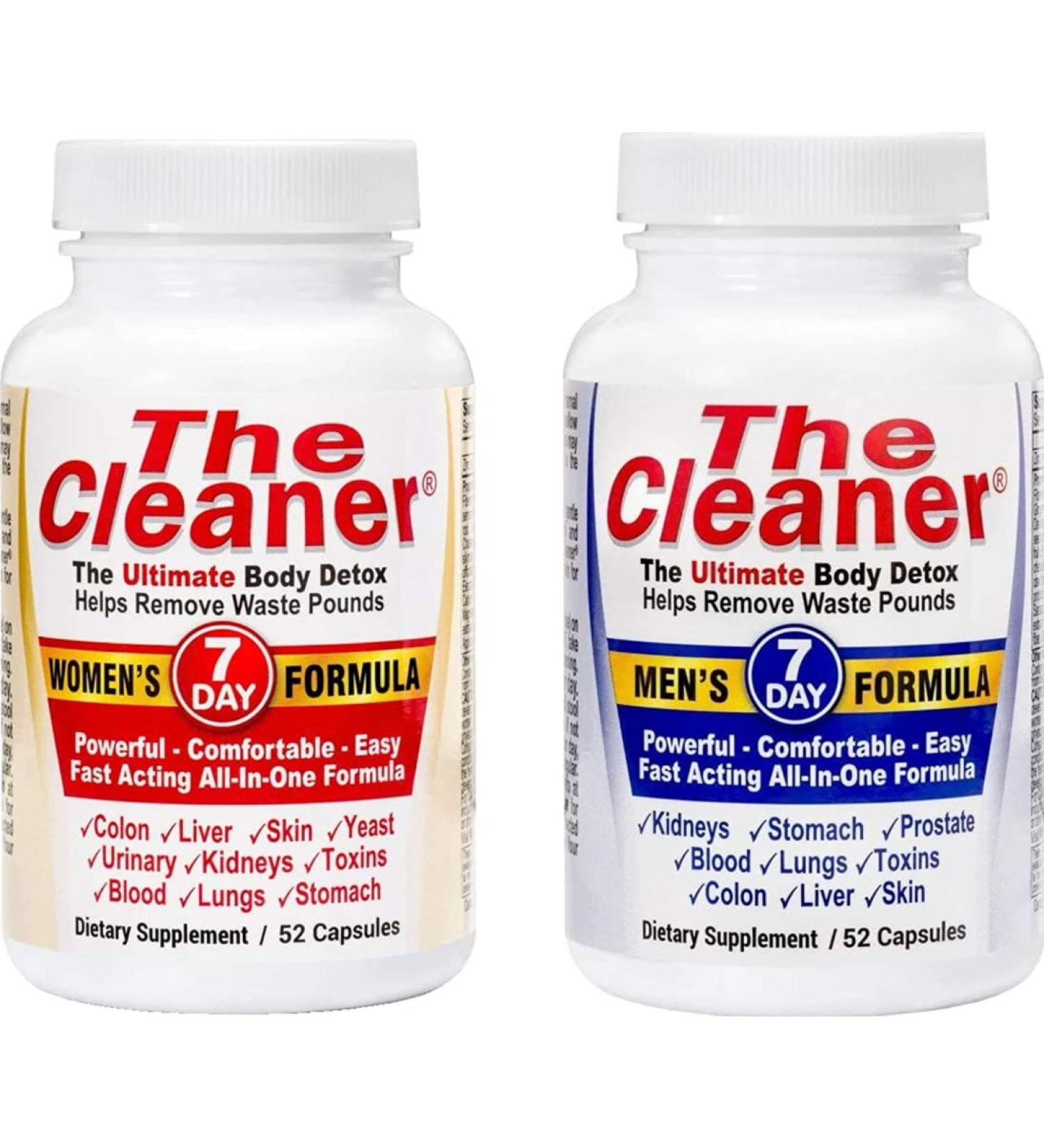 Cleaner 7Day Ultimate Body Detox for Women & Men - 52 Capsules, Body Cleanse for Weight Loss - Buy Online on GoSupps.com