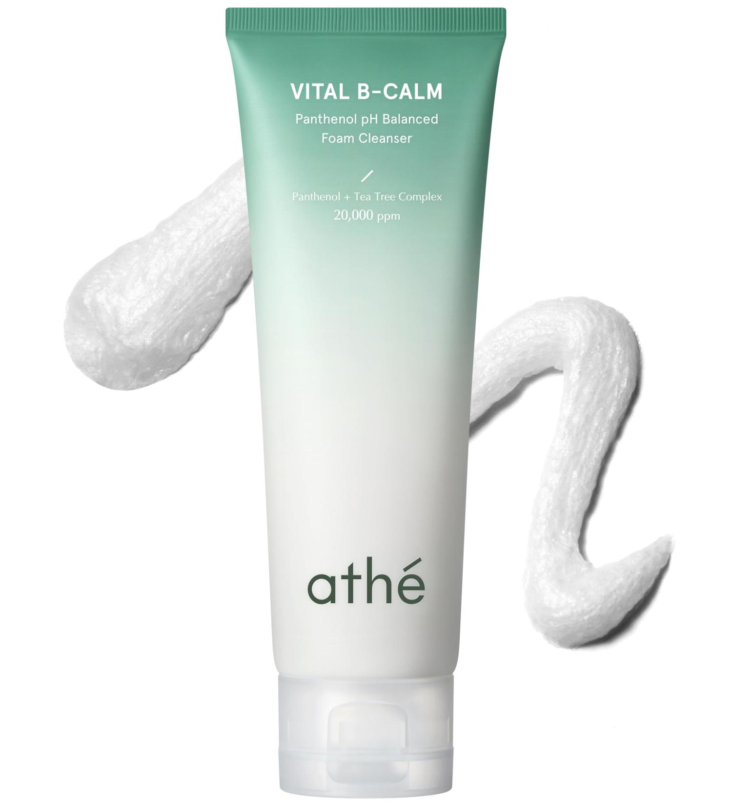 ATHE Vital B-Calm Foam Cleanser - Acne Redness Relief & Moisturizing with Salicylic Acid - Vegan Hypoallergenic 4.05 fl.oz - Ideal for All Skin Types - Buy Online on GoSupps.com